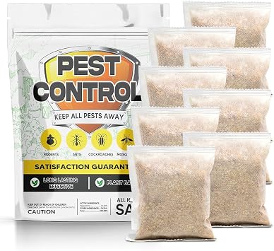 Pest Control Pouches, Mouse Repellent, Rodent Repellents, Mice Repellant, Spider Repellent, Peppermint Rat Repellent to Repel Rodents, Ant, Roach, Spider & Mosquito, Better than Ultrasonic-8P