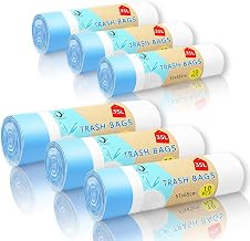 60 x 35L Self-Closing Trash Bags - B 57 x H 65 cm | White, 60 Bags (6 Rolls × 10 Bags), for 35 Litre Trash Bins, for Home and Office Use
