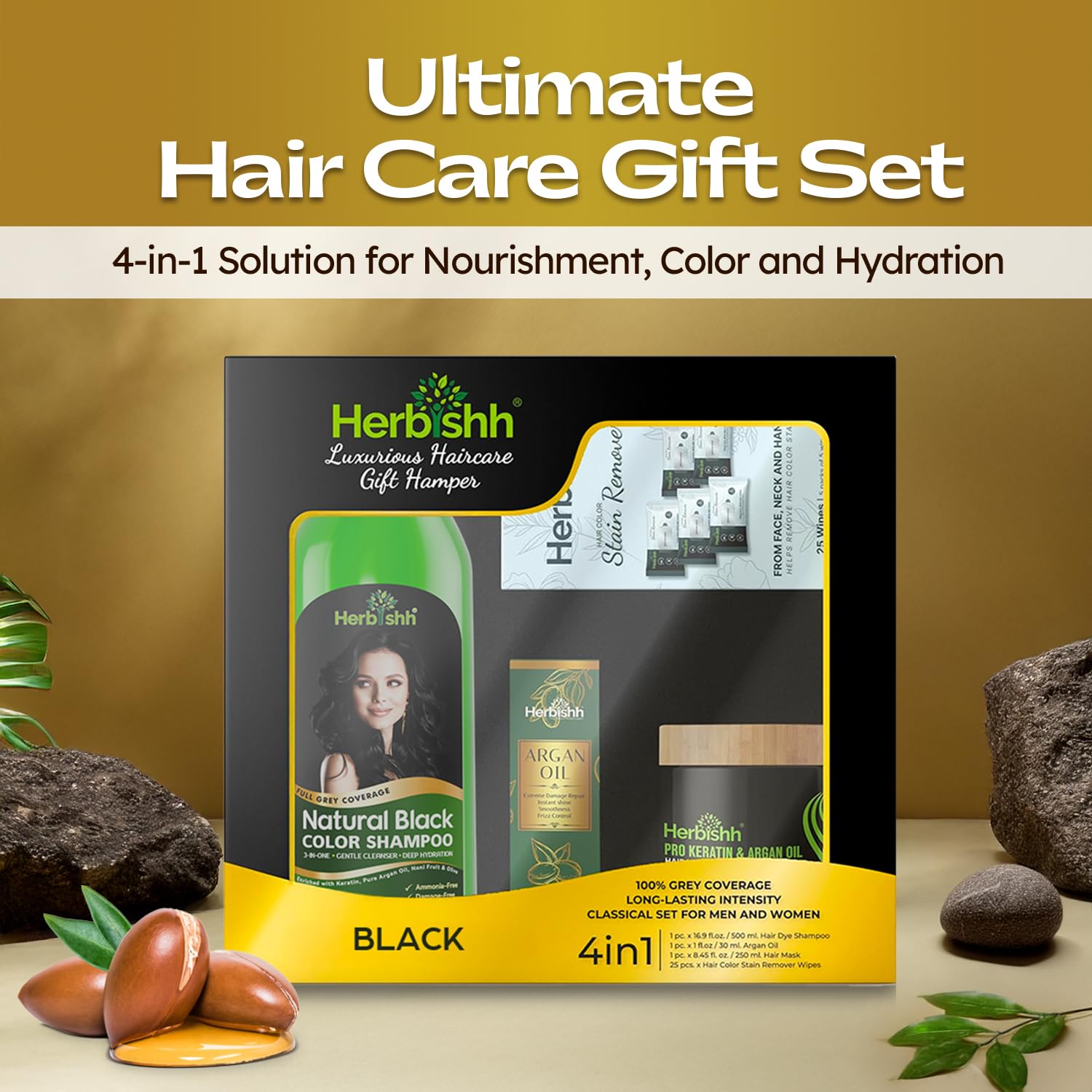 Amazon.com : Herbishh Hair Color Shampoo for Gray Hair – Natural