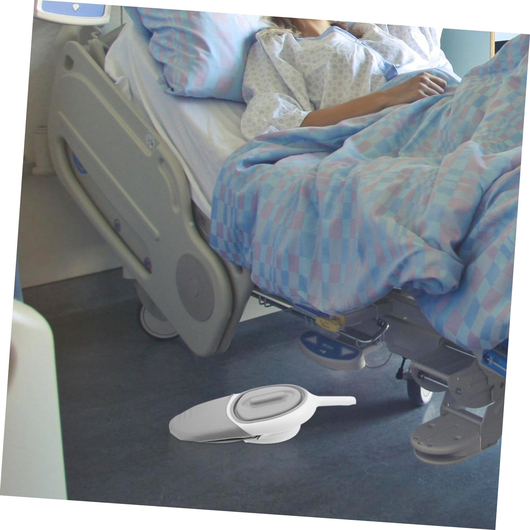 Vaso da Notte per Anziani in Plastico, Leggero e Facile da Pulire, Design Rotondo senza Bave per Casa e Auto
