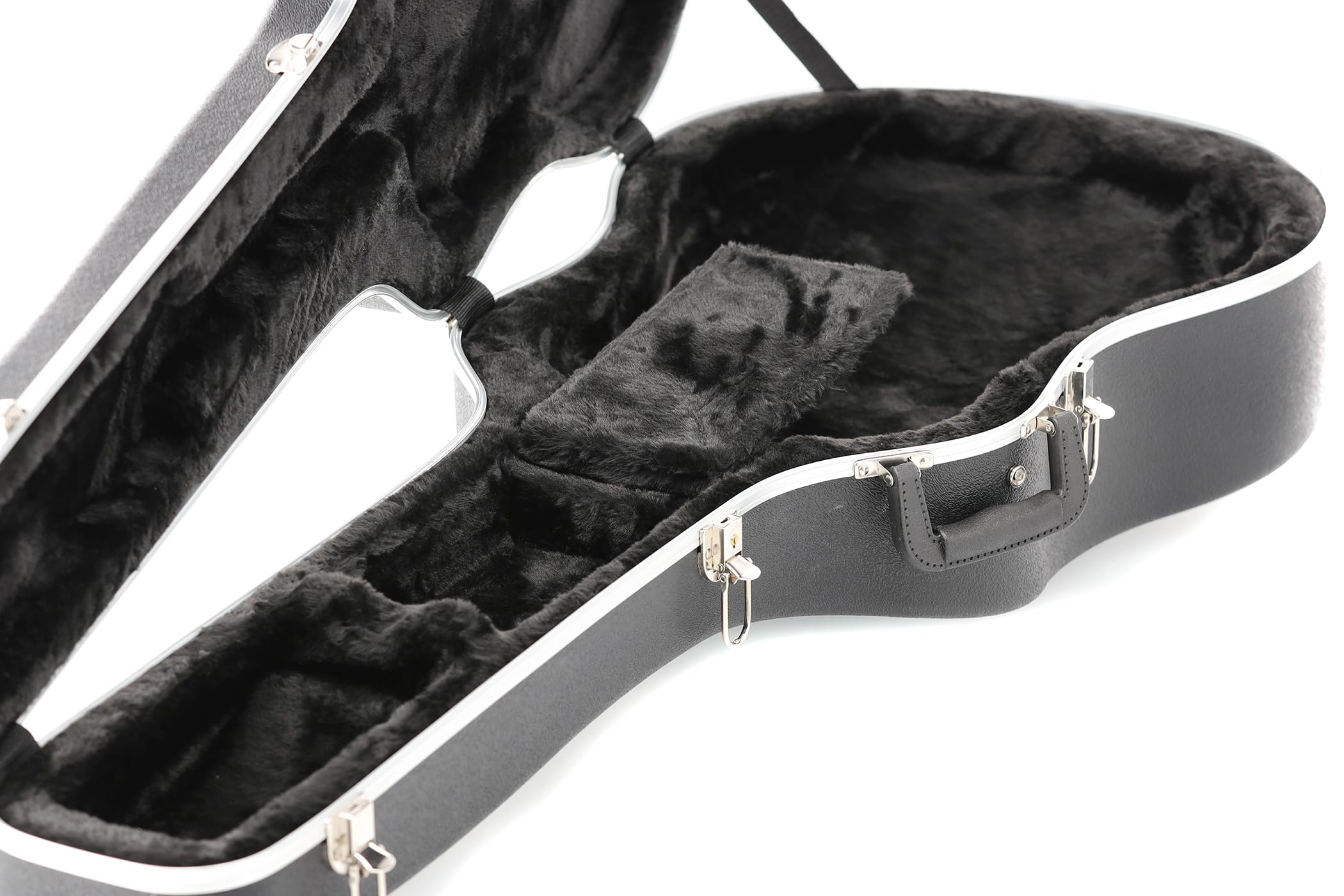 OVATION Étui de guitare ABS Case - Étui moulé original, adapté pour Super Shallow - Coque ABS - Profil en aluminium - Amortisseur de chocs - Doublure en peluche - Compartiment pour accessoires, 8117-G