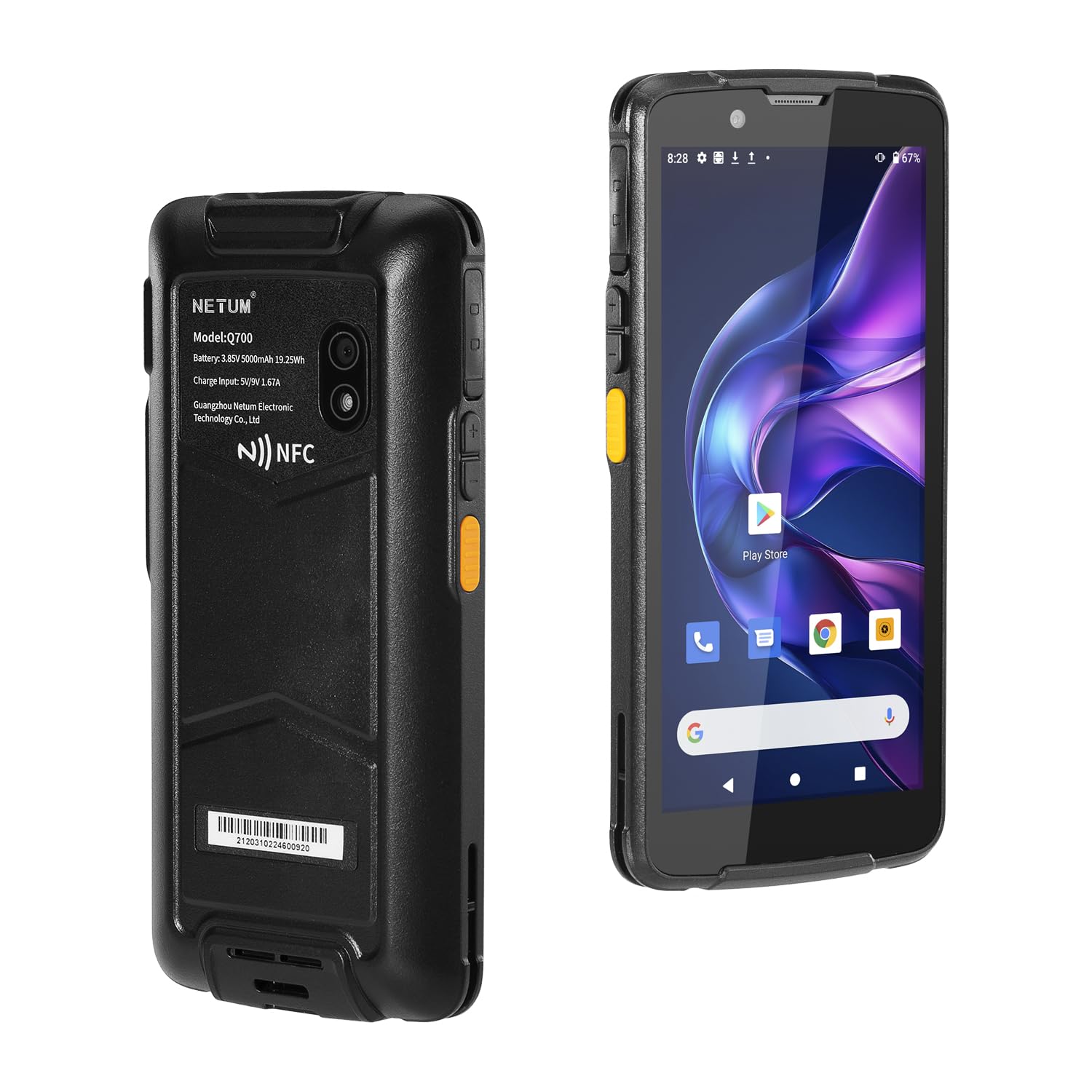 NETUMAndroid 11 Handheld Barcode Scanner Mobile Computer, Q700 Portable PDA 1D 2D Bar Code Reader Wi-Fi & 4G LTE, 5.5 inch Full Touchscreen for Retail, Warehouse, Logistics & Assets Managemen