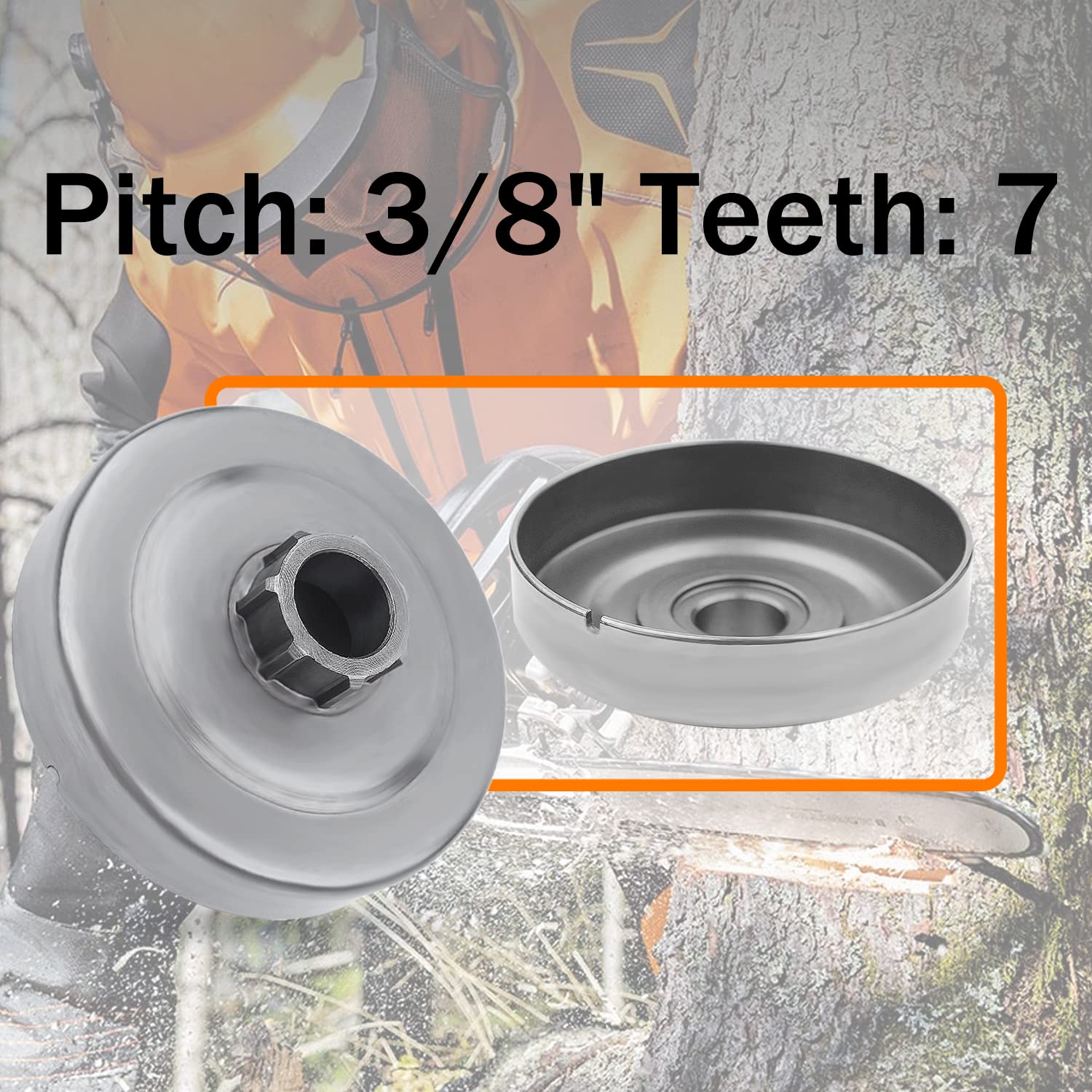 Tamburo 3/8 7 Denti Tamburo Frizione Per Motoseghe STIHL 029, 039