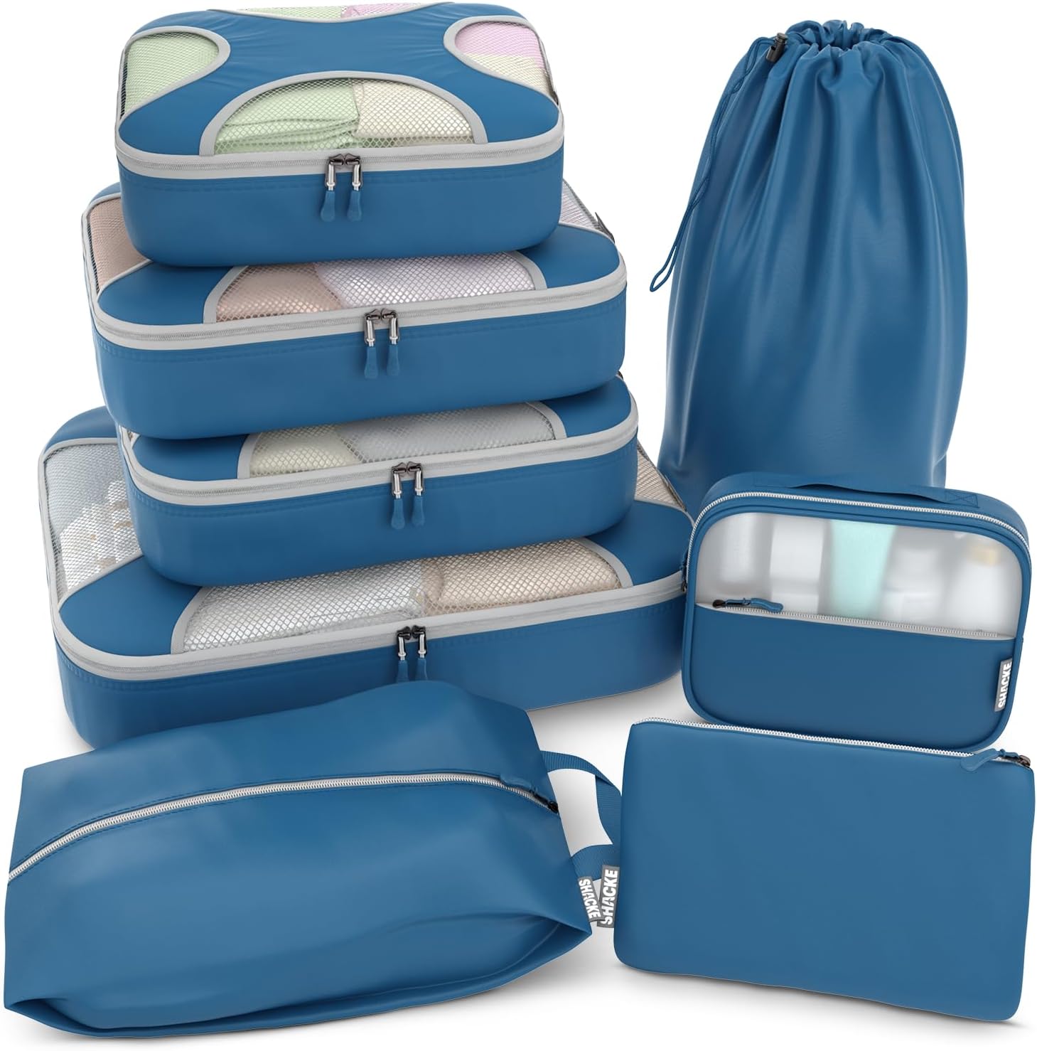 Shacke 8 Set Packing Cubes for Travel Lightweight Luggage