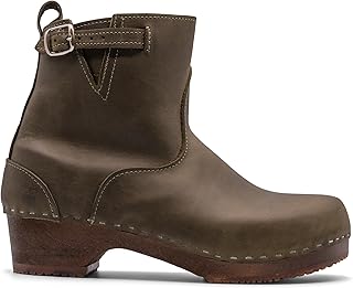 Handmade Swedish Wood Clogs for Women, Low Heel Boots | New York Low