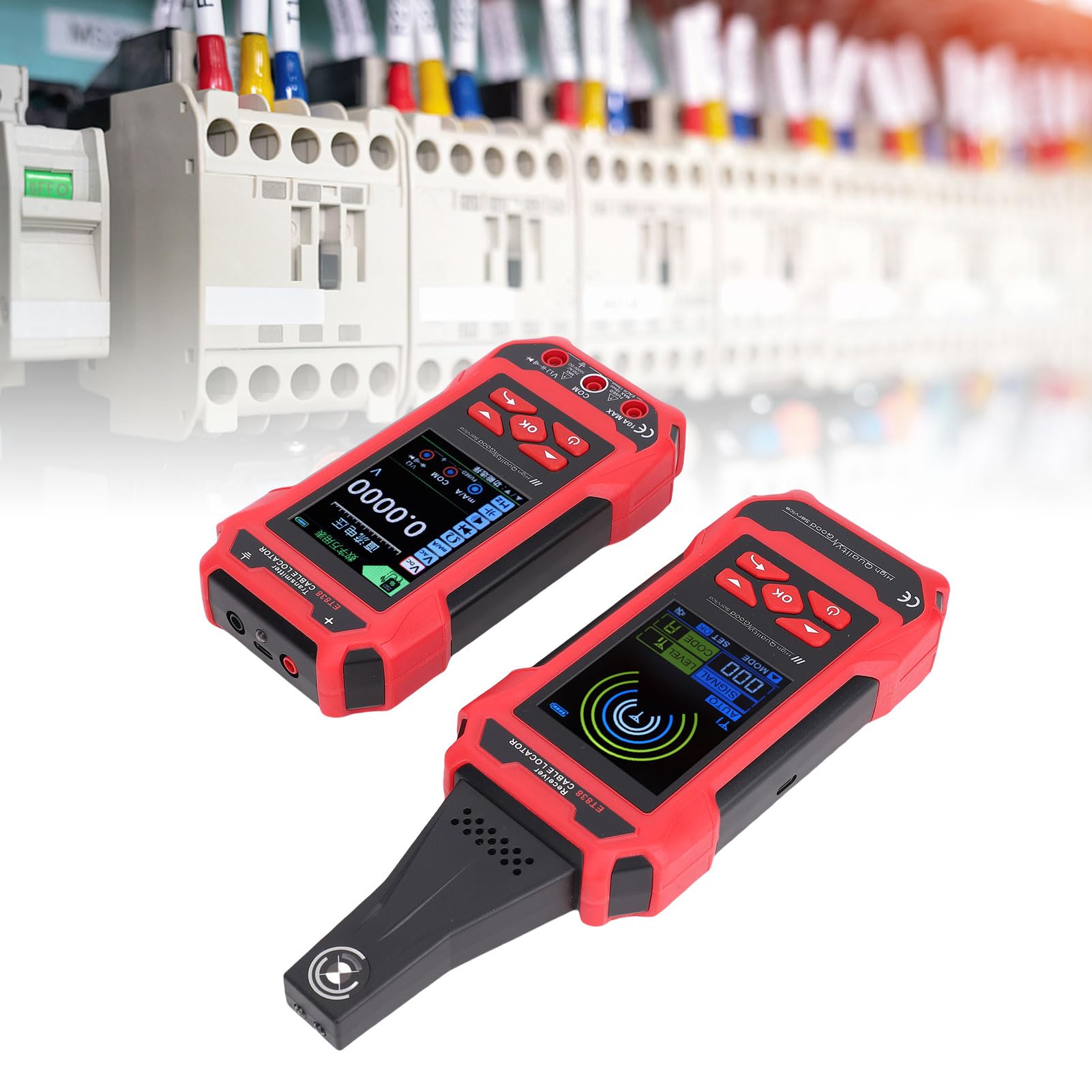 PolyGen Wire Tracker for Walls and Underground with 125kHz Transmitter, 10-400V AC/DC Live Wire Tracing, Breakpoint Finder, and 60000 Counts Digital Multimeter