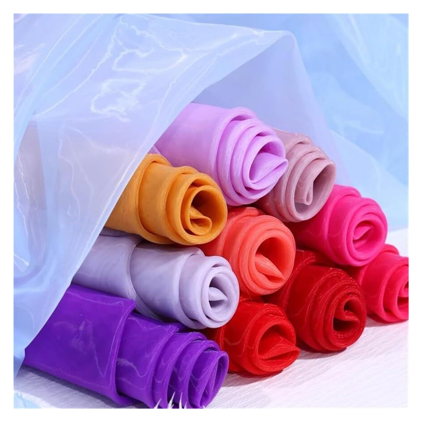 Tela de tul suave, Tela De Organza Por Metros Multicolor 100cm X 150cm(8 2)