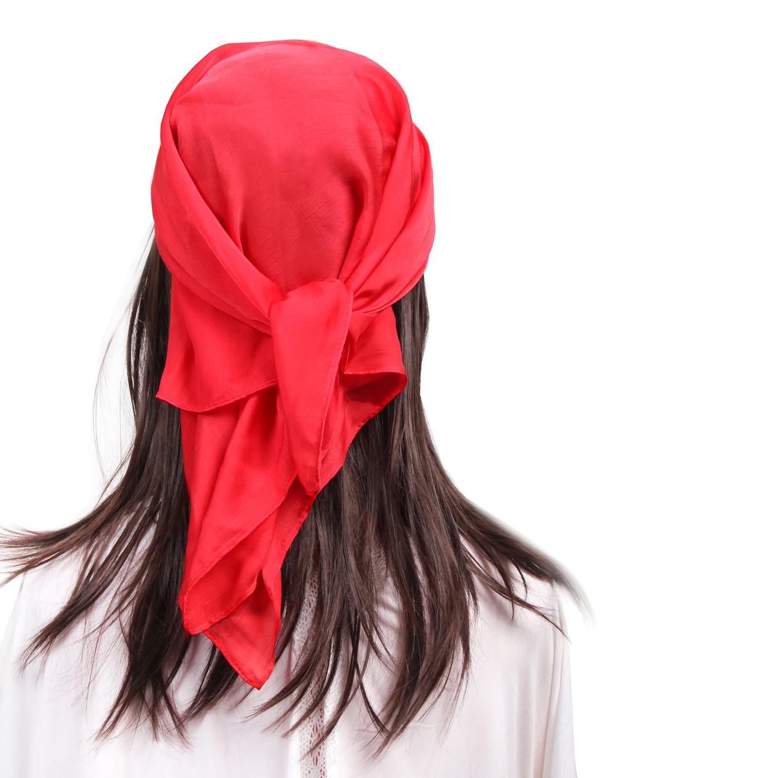 MEANBEAUTY Bandana Seide Schals Quadratisches Satin Kopftuch für Damen Haarschal 70x70cm mit Geschenkbox​