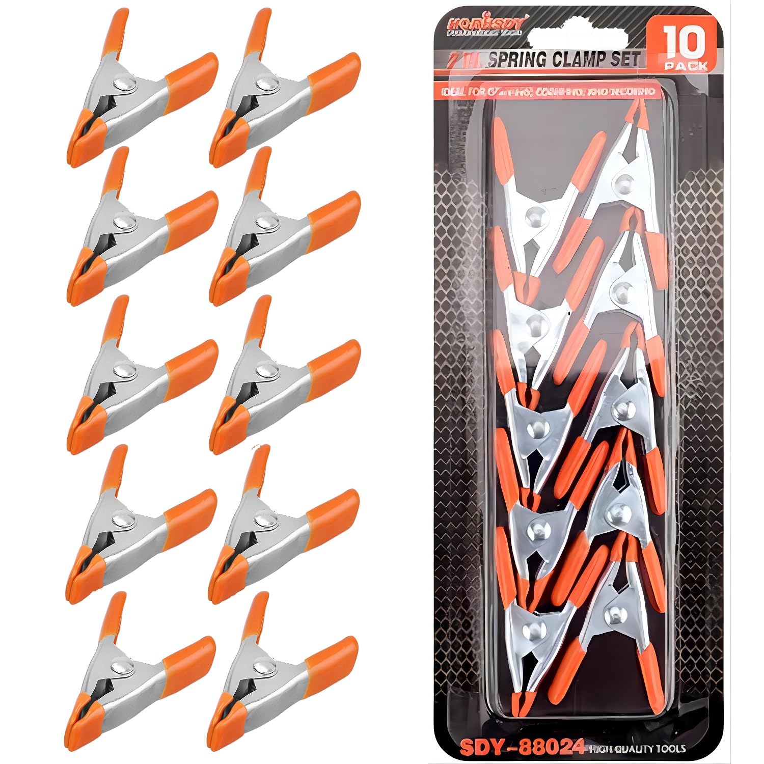 HORUSDY 10-Piece 2 inch Small Spring Clamp, Spring Metal Spring Clamps ...
