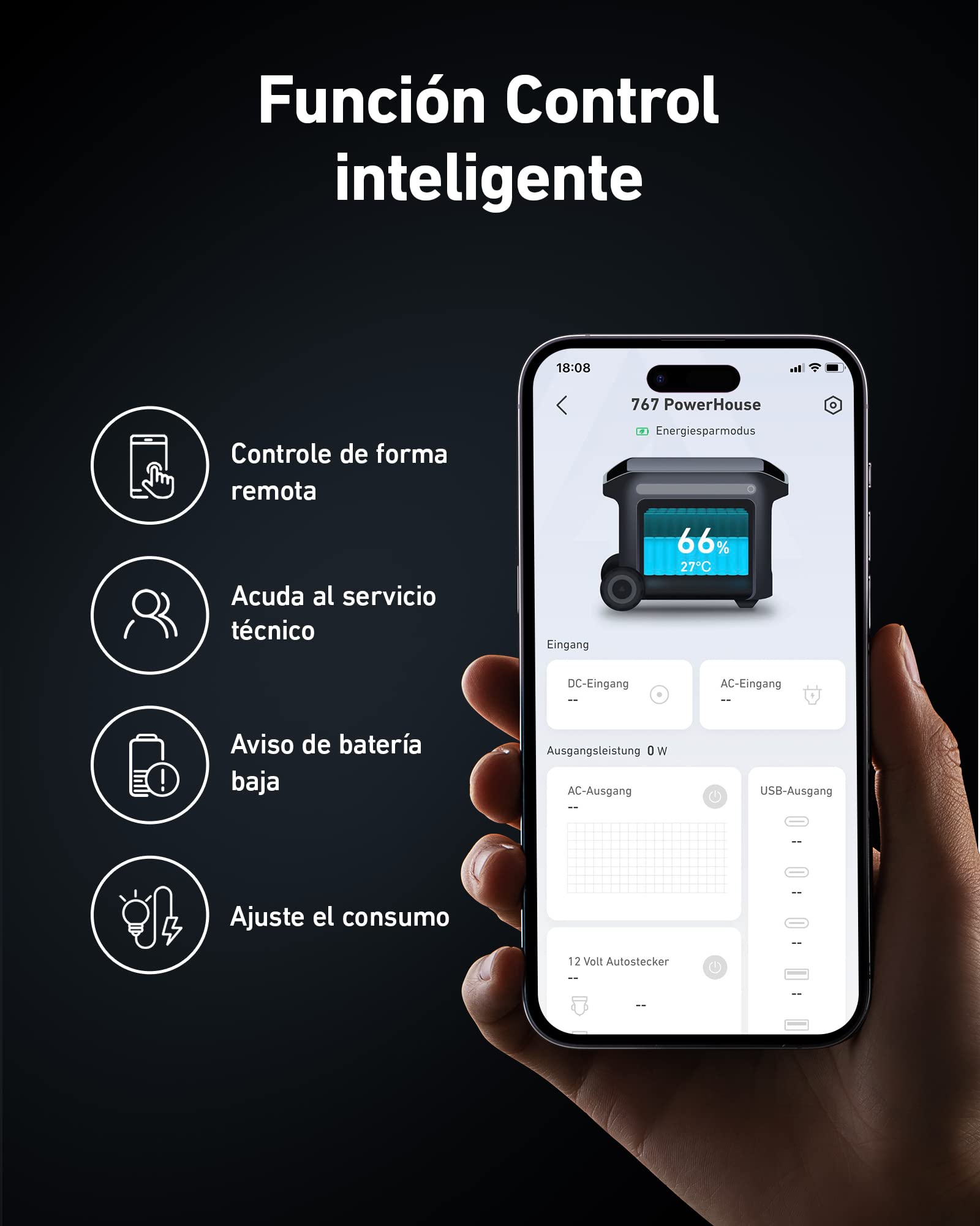 Anker PowerHouse 767, Generador solar de 2400 W con 6 baterías LiFePO4 de mayor vida útil, GaNPrime PowerHouse de 2048 Wh para el hogar, camping al aire libre, autocaravana (panel solar opcional)
