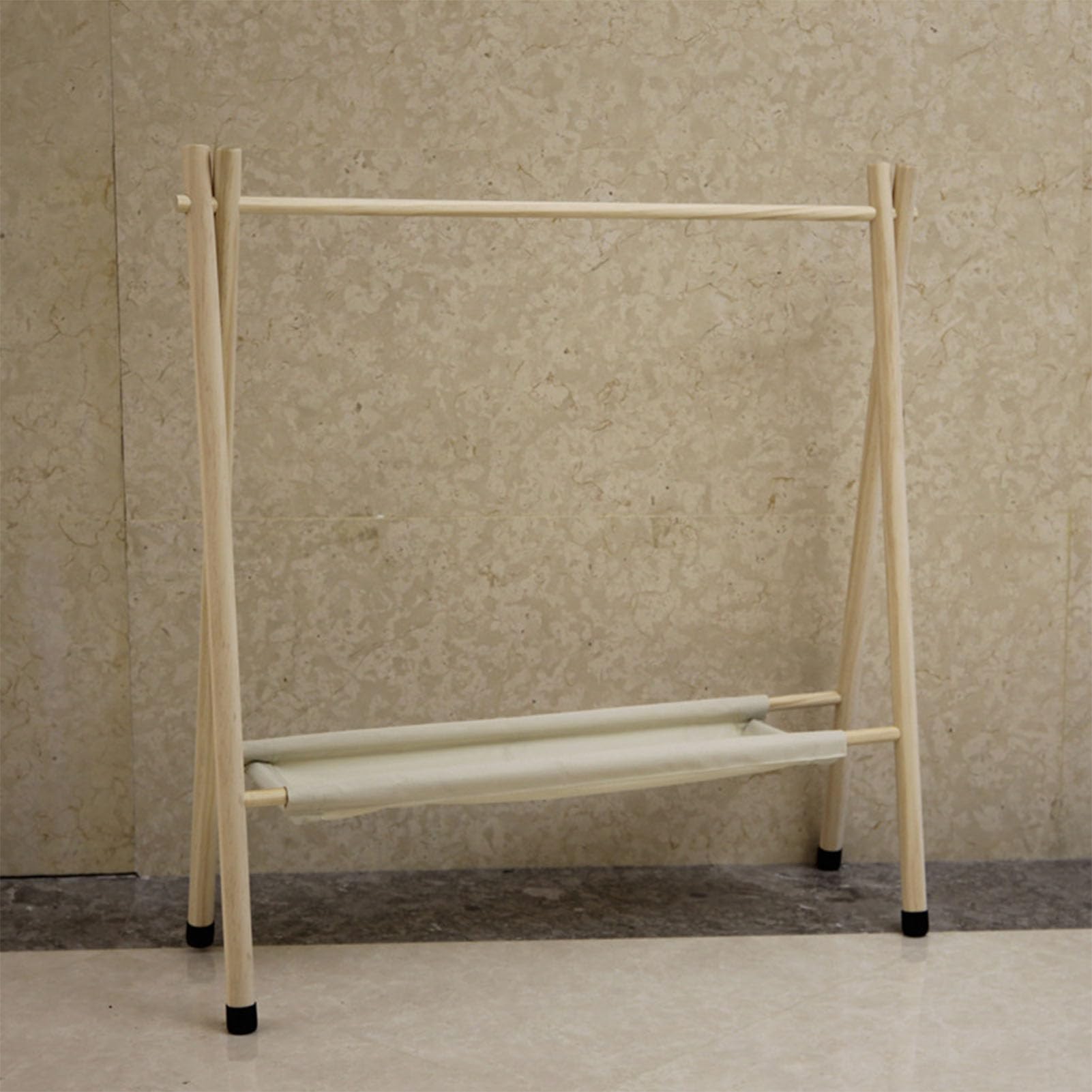 Estantería de camping plegable, estructura estable, estante portátil de metal de madera con ganchos, adecuado para camping, viajes, camping con ganchos