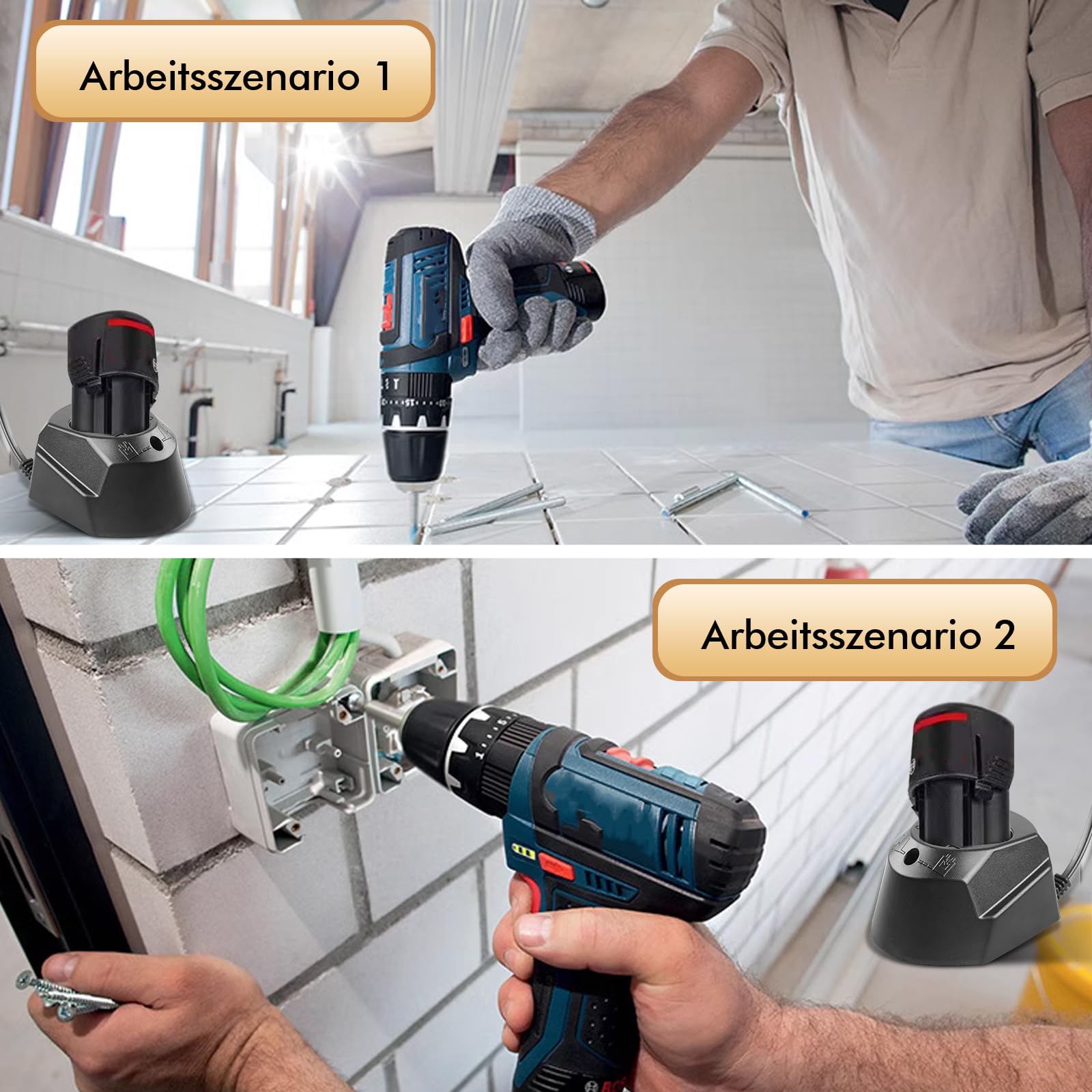 Caricatore Batterie Bosch 12V Aukru - Ricarica Rapida Per BAT411, BAT412, BAT413