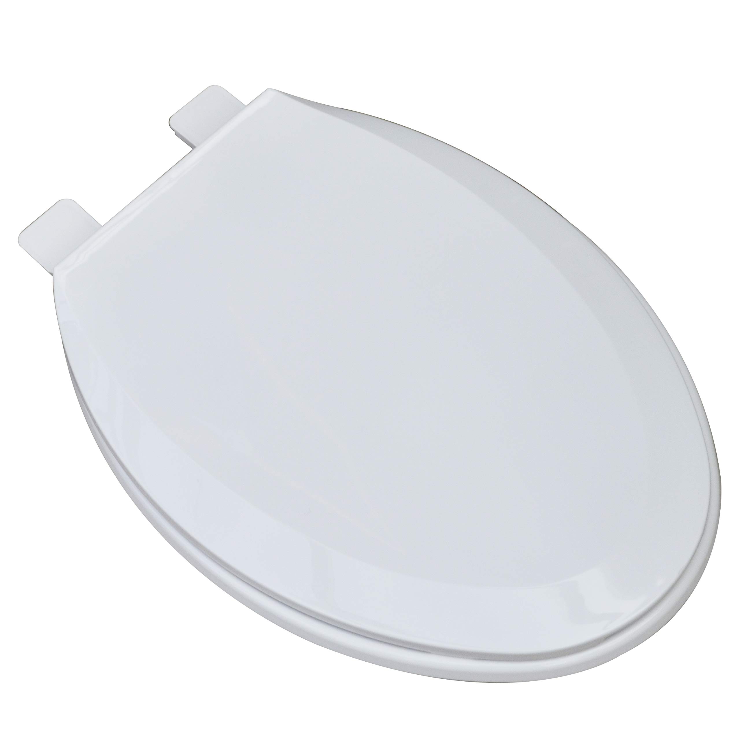 Bath Décor 2Q1E1-00 Builder Grade Plastic Toilet Seat with Vari-Adjust Lok-Down R'N'C Hinge and Quik-Lok Mounting Hardware, Elongated, White