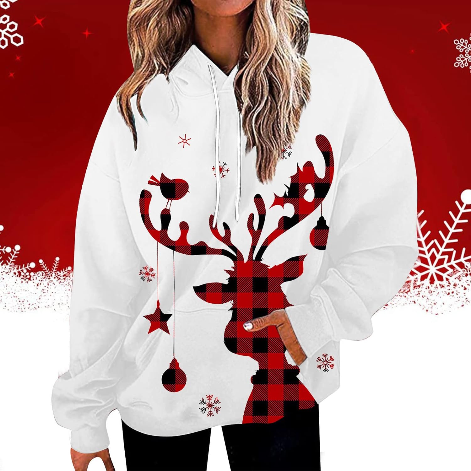 JJHAEVDY  Womens Casual Hoodies Crew Neck Long Sleeve Sweatshirts with Pocket Lightweight Pullover Tops : Sports & Outdoors