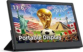 Monitor portátil de 11,6 polegadas, tela IPS FHD ultrafina pequena, Plug & Play, USB-C/HDMI, segunda tela externa para laptop, telefone, Raspberry Pi, PS5, Xbox, Switch, PC (29.5 cm)