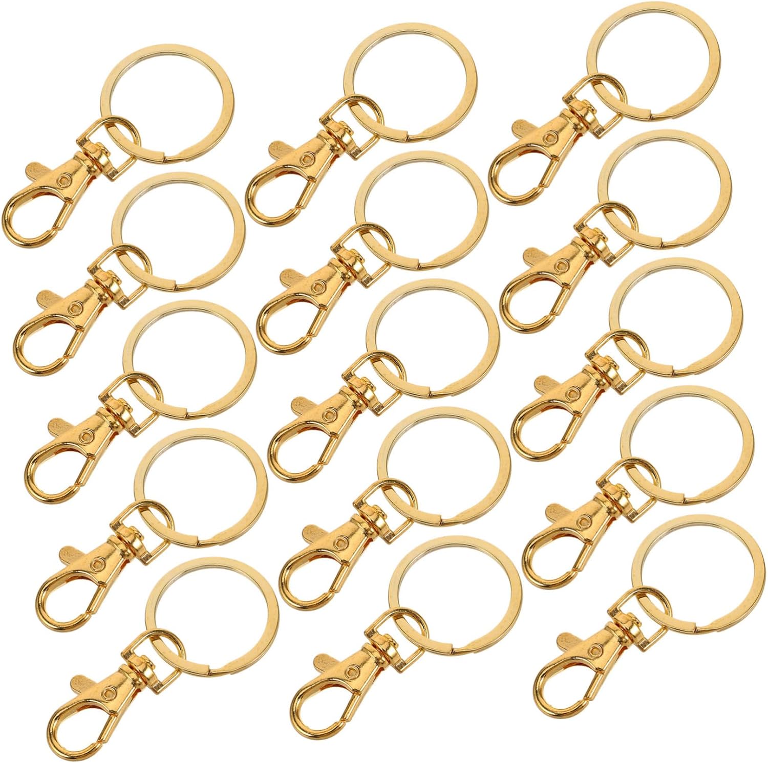 Rotary Keychain Accessories Xmas 30pcs Zinc Alloy Iron Gold