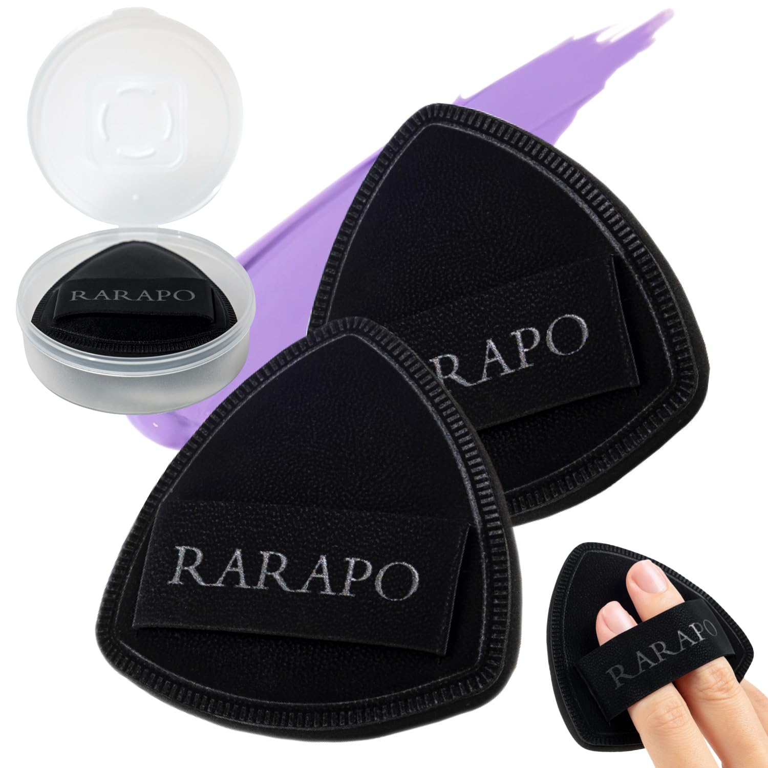 Rarapo Cushion Puff, Advanced Material, JIAMICELL Mochy, New Texture, Fluffy & Soft, No Unevenness, Professional Finish, Fluffy, Professional Makeup Sponge, Fluffy, Makeup Puff, Professional Specifica