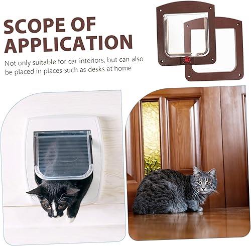 Miniatura 9 de Locking Cat Door for Interior Doors with Two-Way Entry Mechanism for Cats and Small Dogs Adjustable Flap for Controlled Entry and Exit