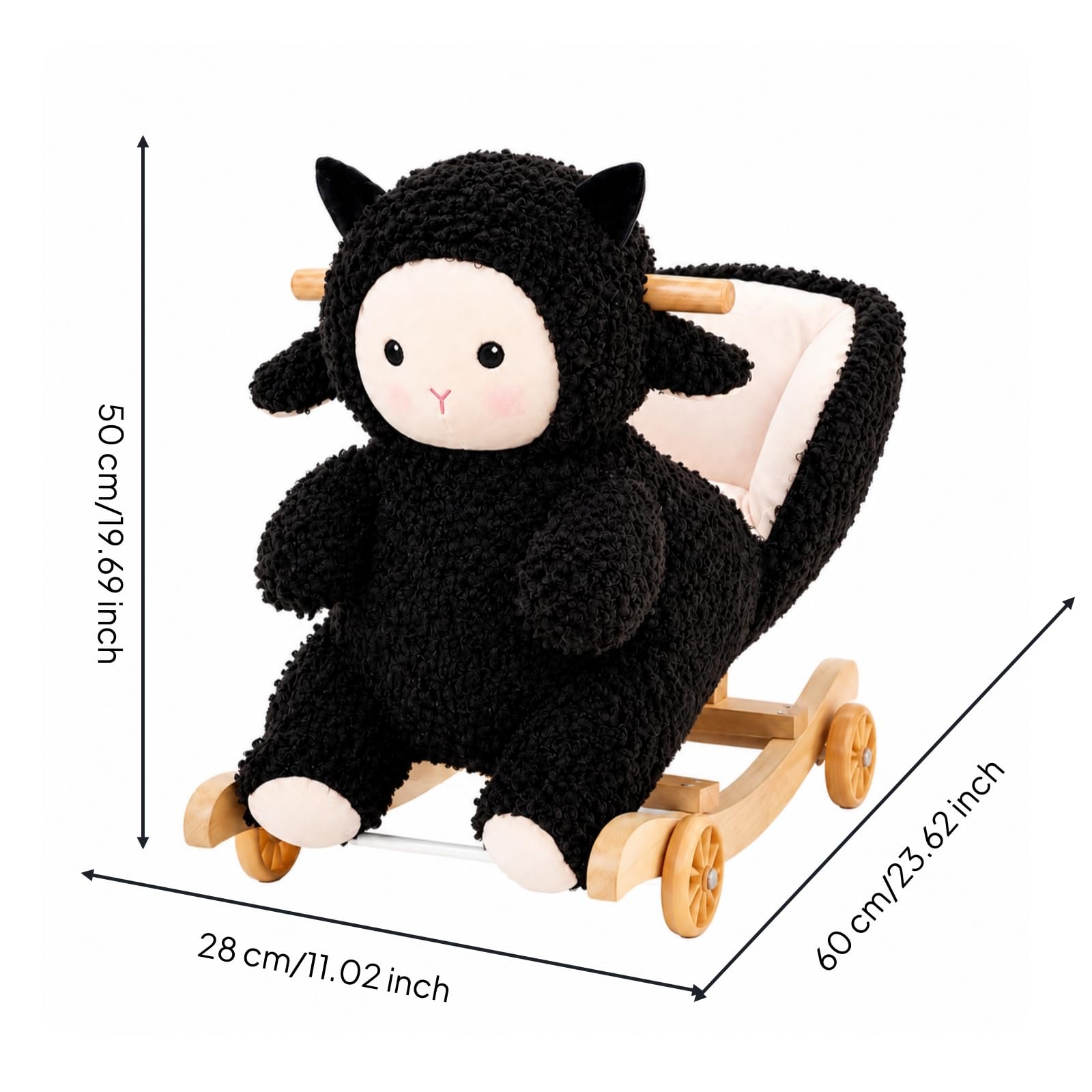 Gralara Pecora a in Peluche Imbottito a in Peluche Robusto Giocattolo Cavalcabile per Bambini Piccoli