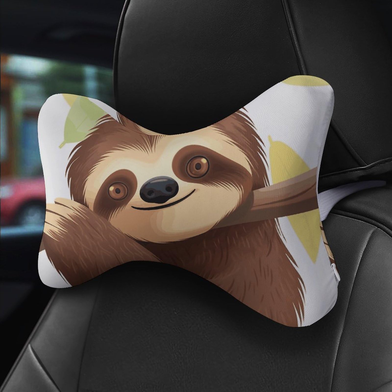 Almohada de perezoso, núcleo de almohada de espuma viscoelástica, cojín, proporciona apoyo para el cuello, almohadas de coche para viajes y oficinas en casa.