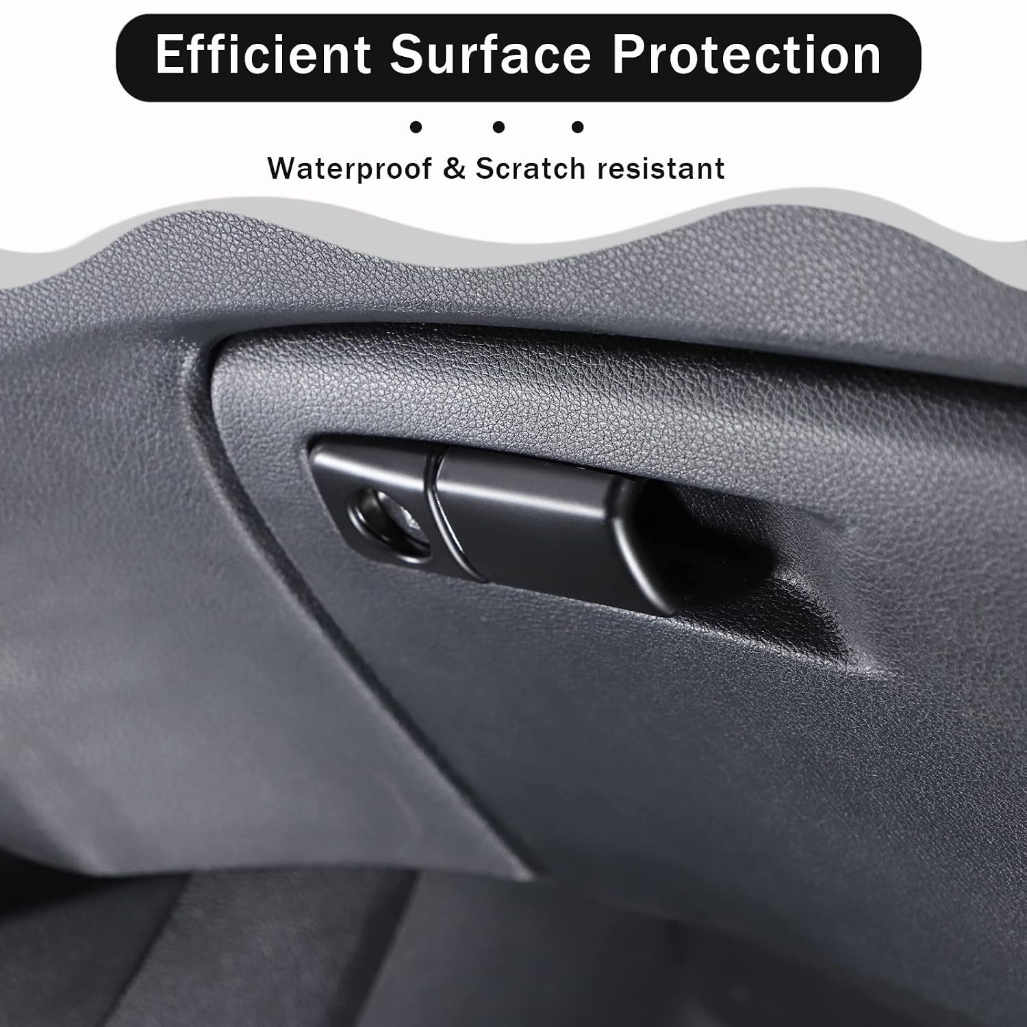 Co-Pilot Glove Box Handle Switch Cover Trim for Honda Pilot 2016-2022/ Ridgeline 2017-2023/ Passport 2019-2023 Interior Decorative Accessories ABS Material (Matt Black) image 3
