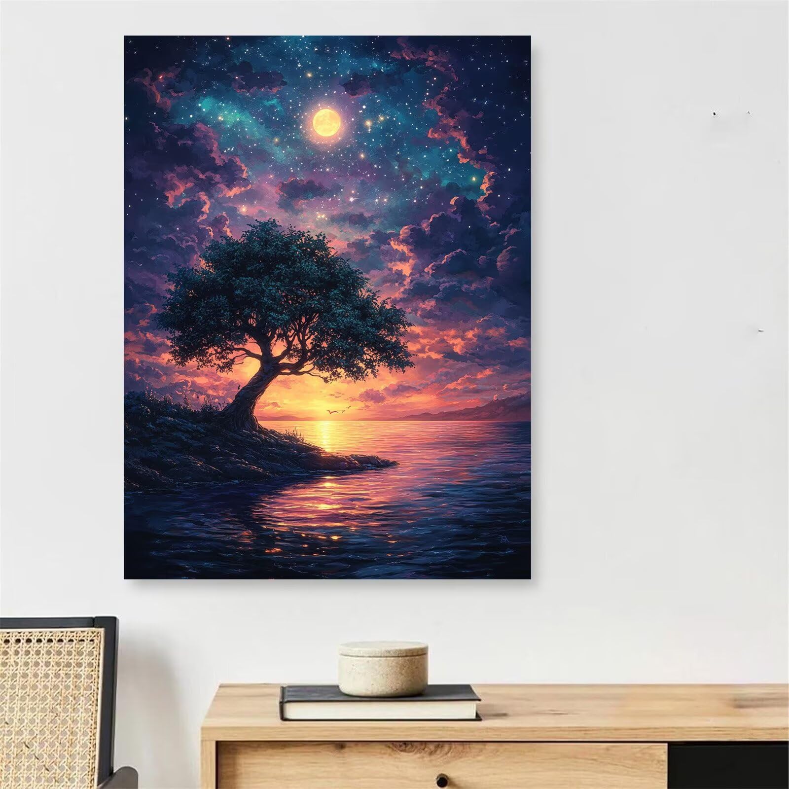 Activite manuelle adulte peinture numero grand format 70x100cm pour salon - 8