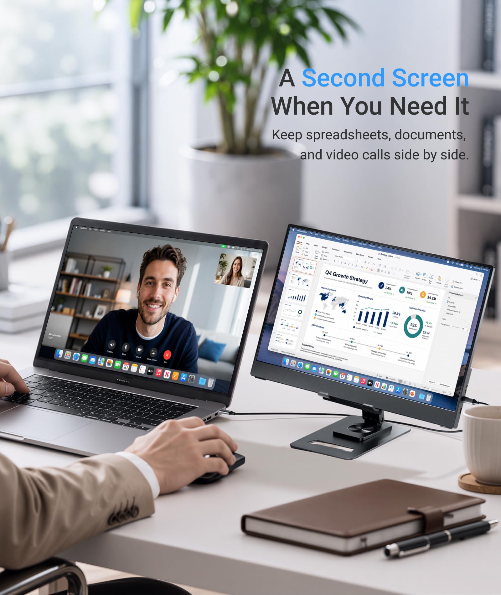 Amazon.com: Ingnok Portable Monitor for Laptop,15.6 Inch USB C