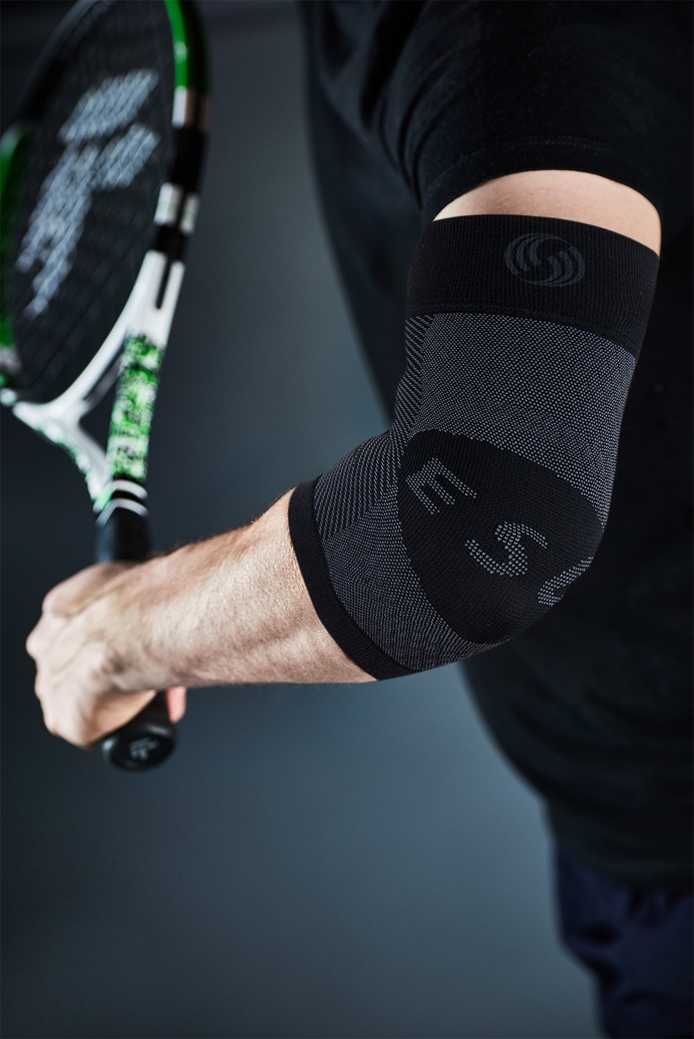 Lowest Price OS1st ES6 Elbow Compression Bracing Sleeve (One Sleeve) relieves Tennis or Golfer's Elbow, Cubital Tunnel Syndrome, Supports Damaged Tendons and Controls Forearm Pain (Large, Black)