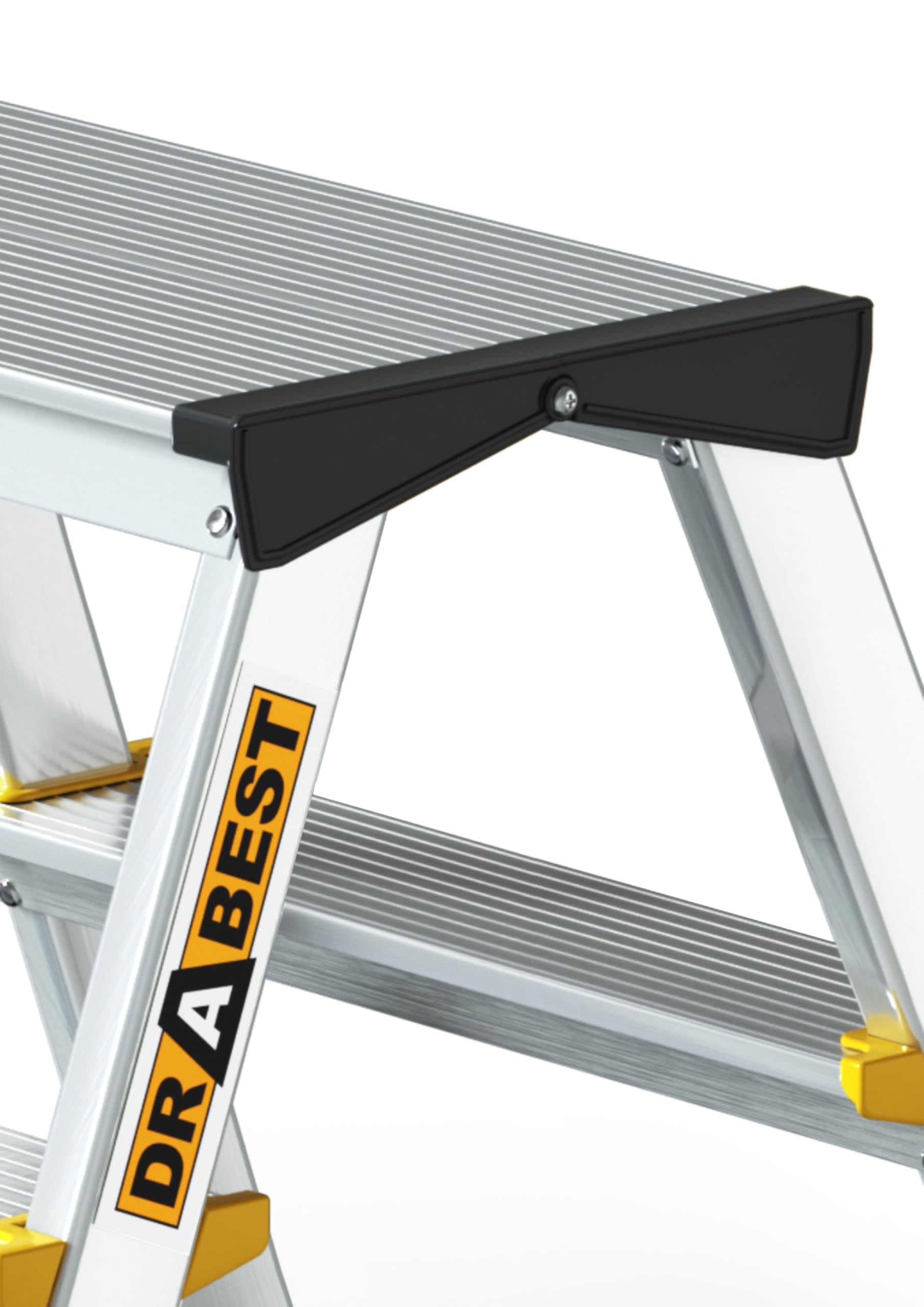 DRABEST SCALETTE SERIE PRO Scala Alluminio 4 gradini Multiuso Scala Doppia Salita Scaletta Certificata Portata max 150 kg…