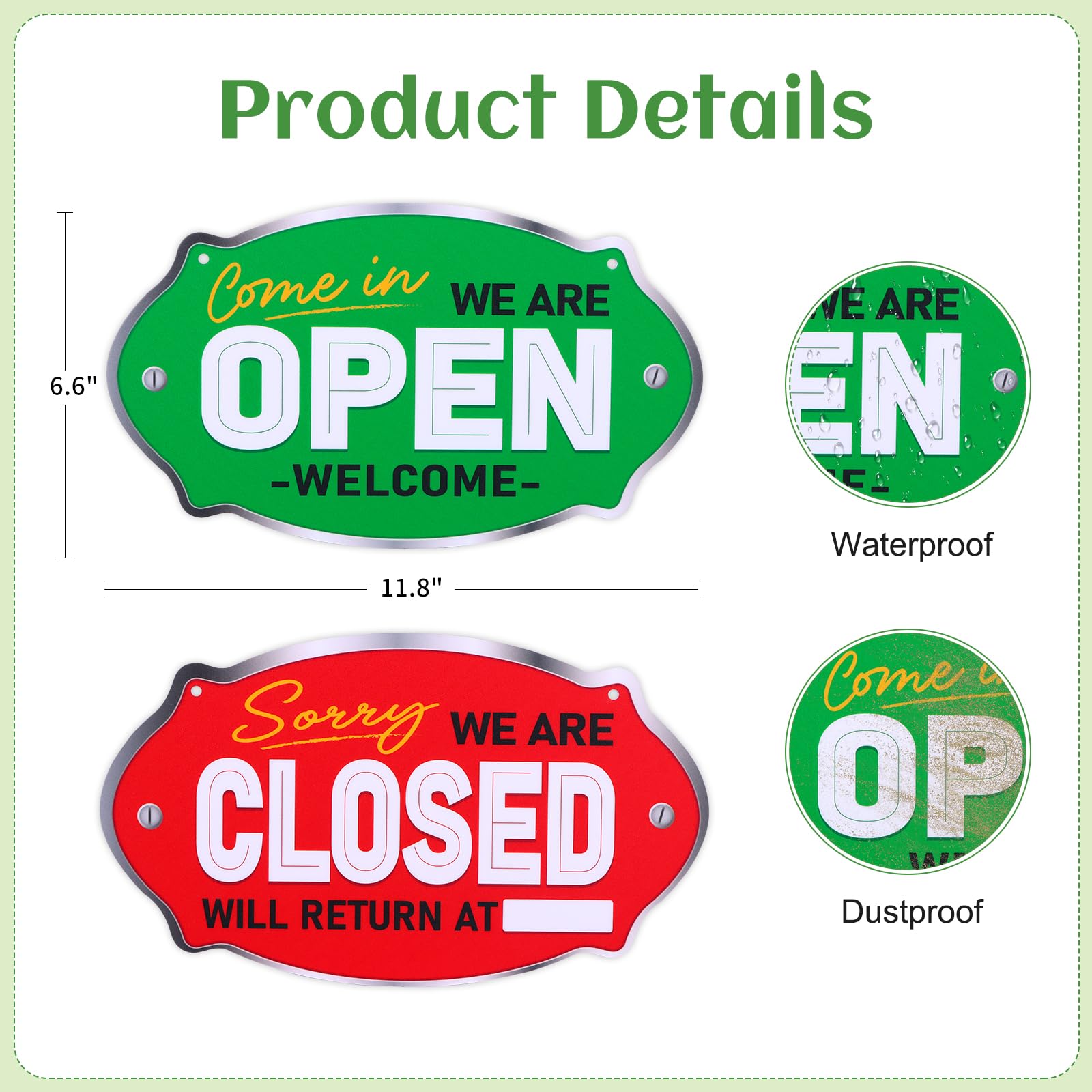 Snapklik.com : PETCEE Open Close Signs - 118
