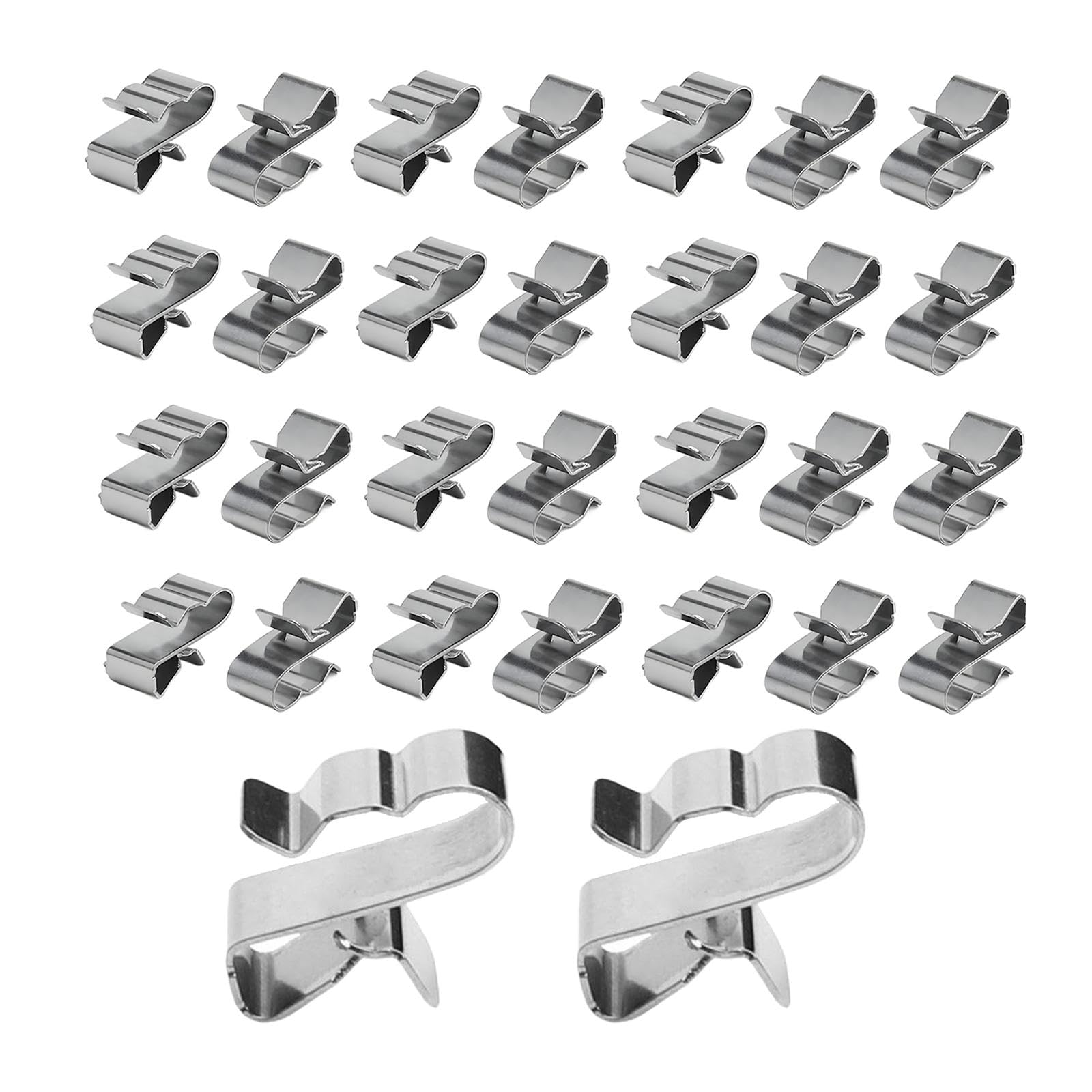 Bnf® 30 Pieces Cable Clips Silver Practical for Boat Cable Boat Trailer Pv Wiring-image-0