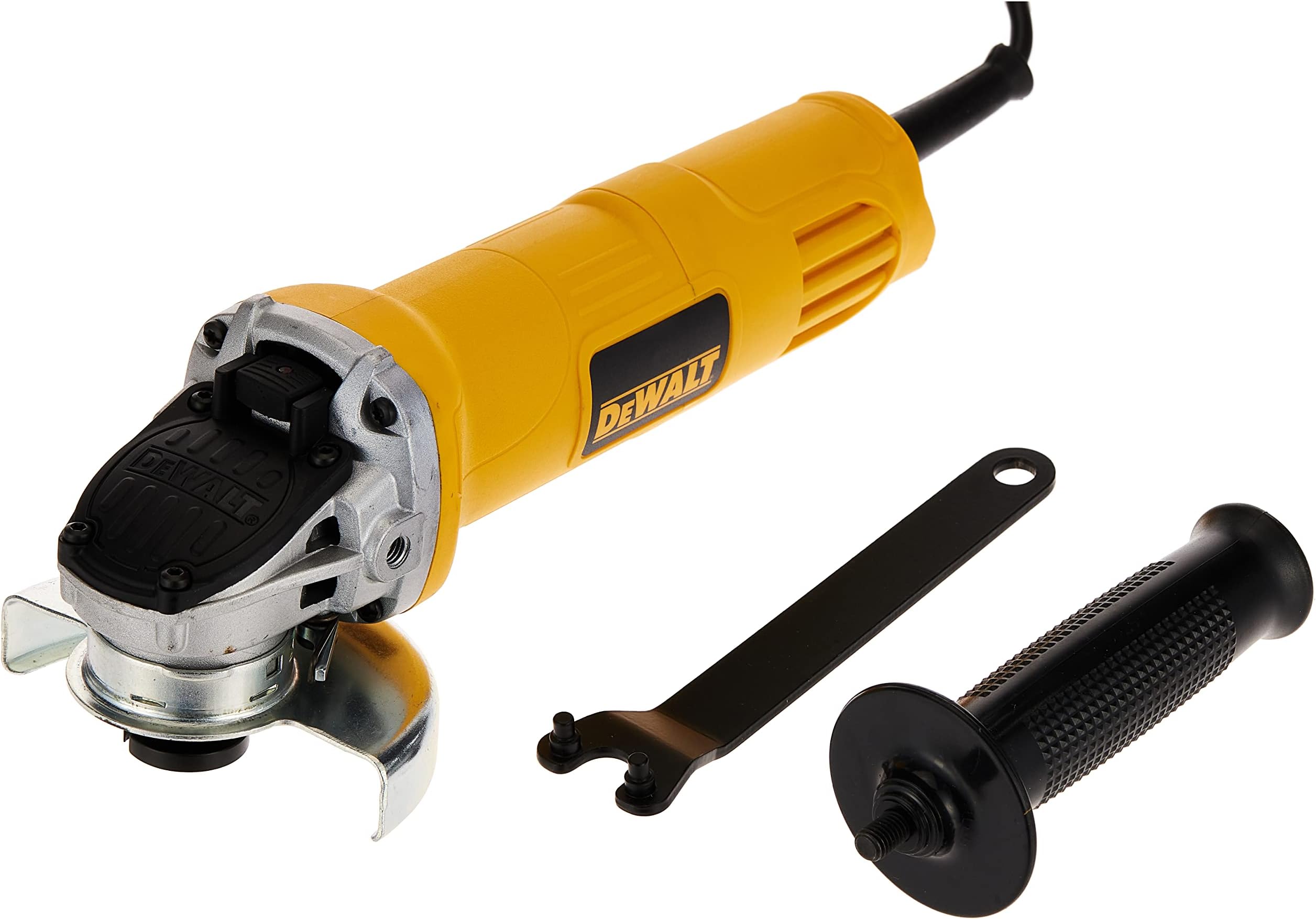 100mm, 800W, Toggle Switch, Angle Grinder, Yellow/Black, DWE4001-B5, 3 Year Warranty