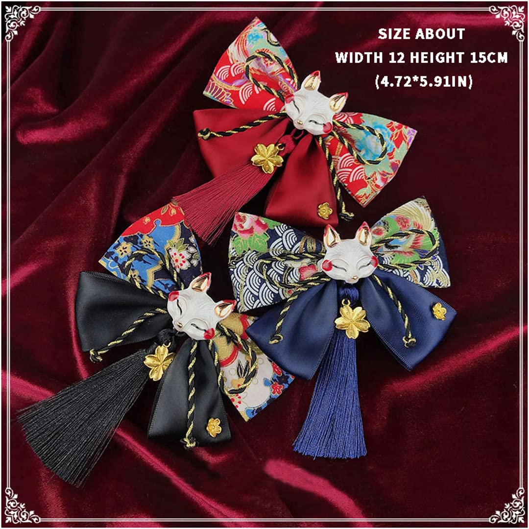 Amazon.com: Anime Bow Hair Clips for Kimono Lolita Dress Handmade 