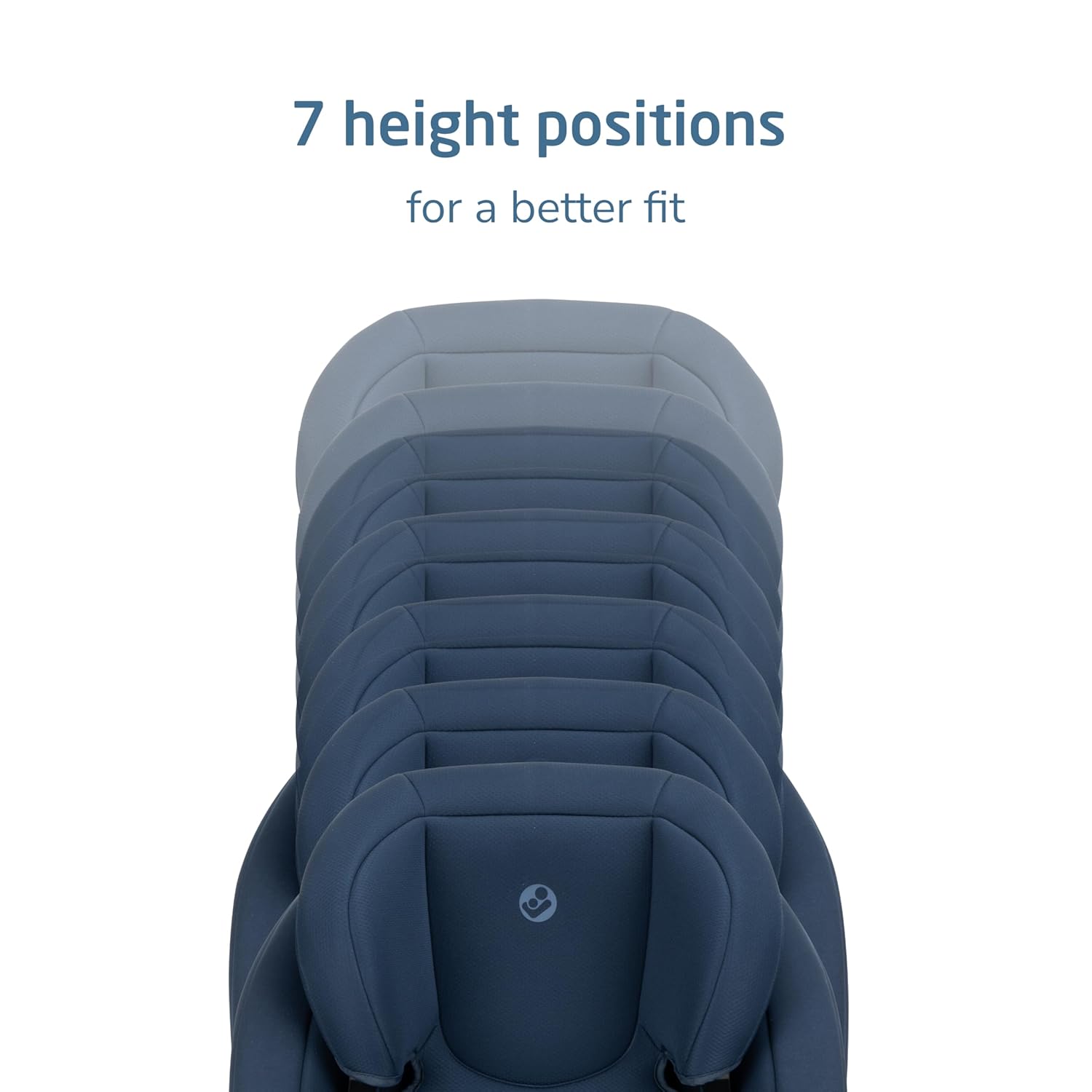 Maxi-Cosi RodiSport Kids Booster Car Seat, High-Back, Backless Booster, 7-Position Headrest, Easy Latch System, Reclining Chair, Belt Guide, Fits 40-100 lbs, 43.4-57 in, Seafaring