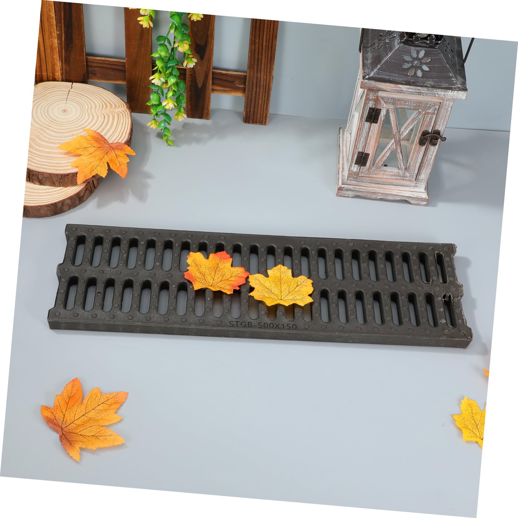 Holibanna Copertura per Scarico Drenaggio Resistente Antiscivolo per Esterni Adatta per Patii Nero Design Innovativo per Prevenire Intasamenti