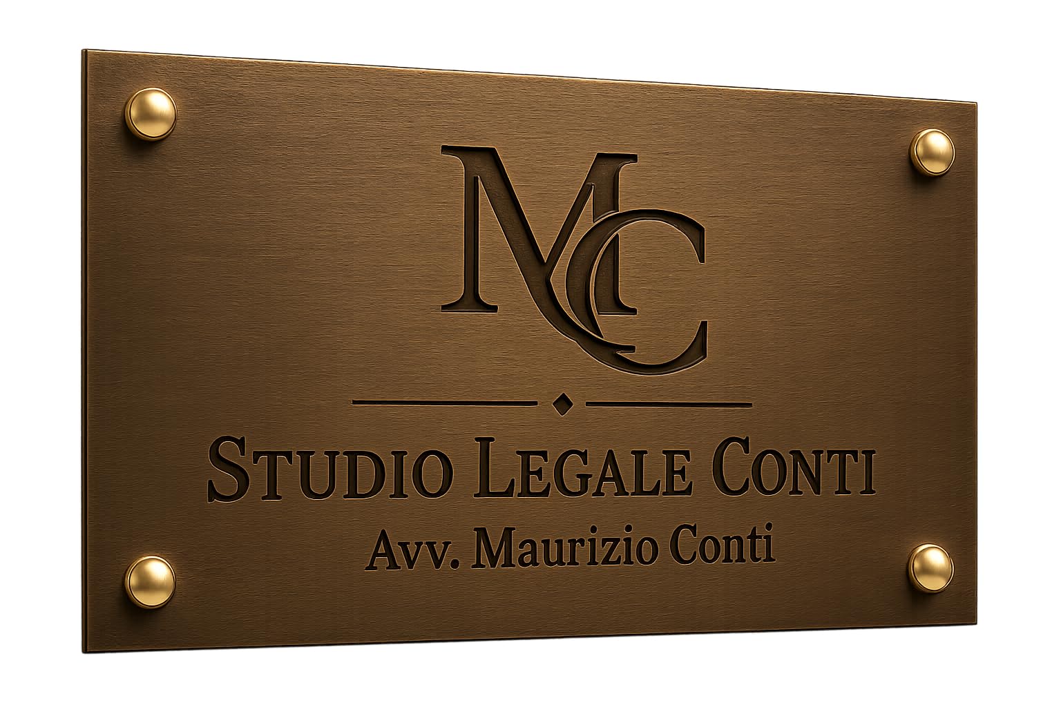 Plaque en laiton personnalisée gravée – Plaque professionnelle pour bureau, porte, bureau et maison – Finition bronze mat premium – Personnalisable avec nom, logo et texte – Fabriquée en Italie