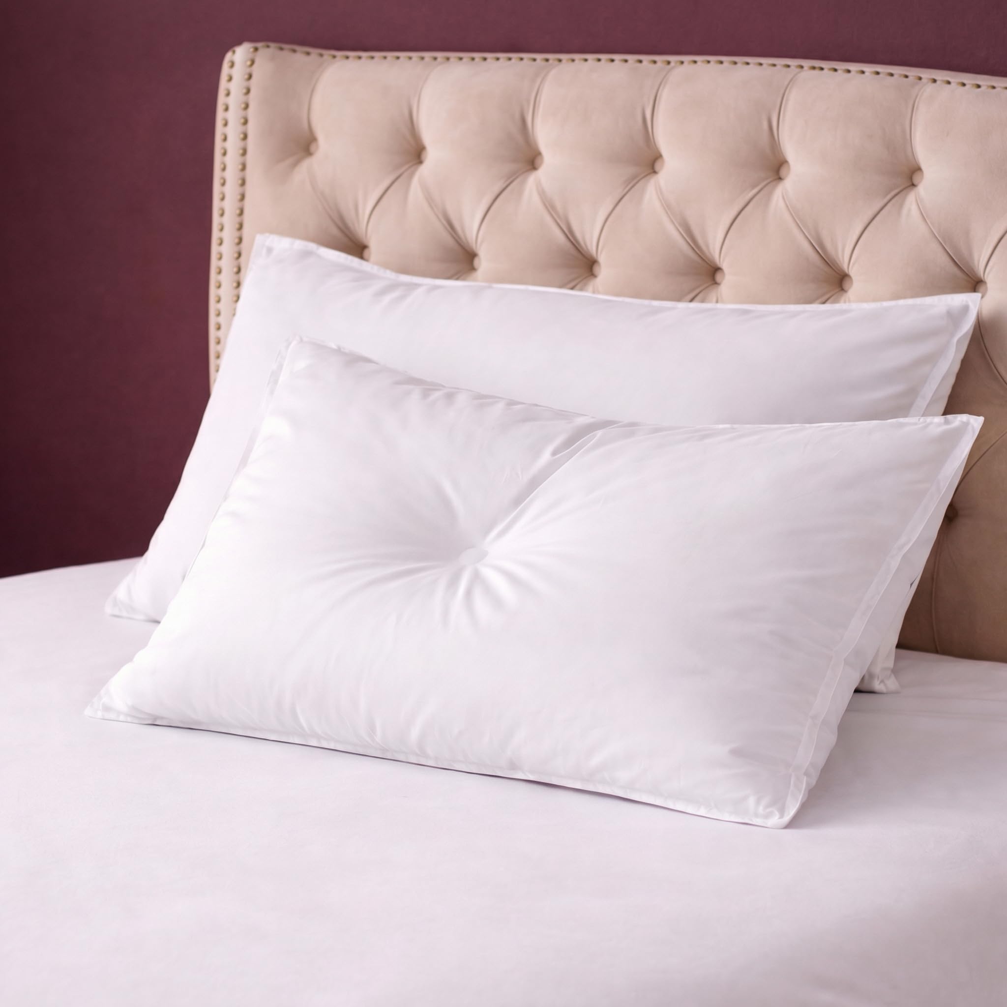 Loomshire Premium Bamboo Pillow Cases 2 Pack - 50x75cm Size - 400 Thread Count - Hypoallergenic, Soft Silky, Cooling and Luxury Hotel Quality White Pillowcases 2 pack