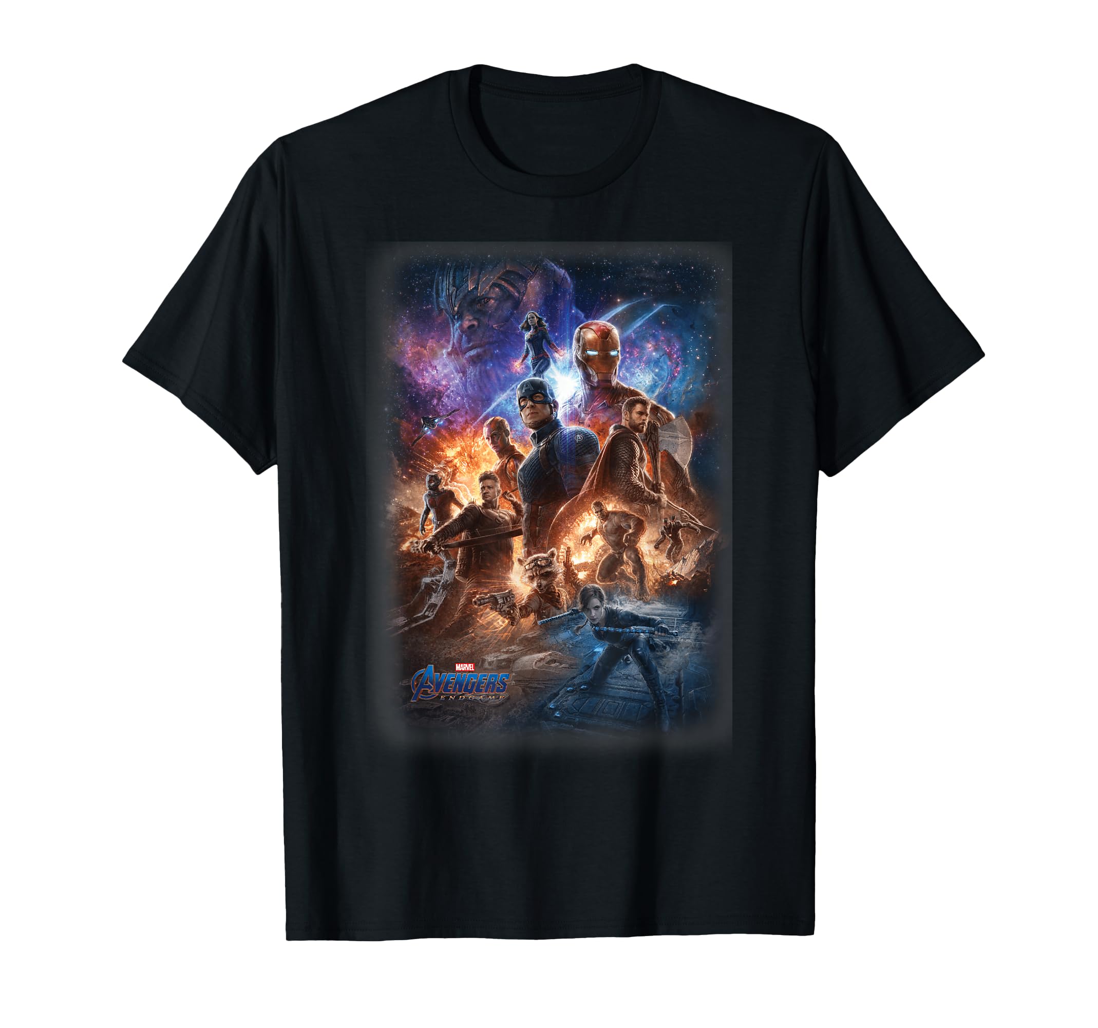 Avengers Endgame Galaxy Movie Poster Group Shot T-Shirt