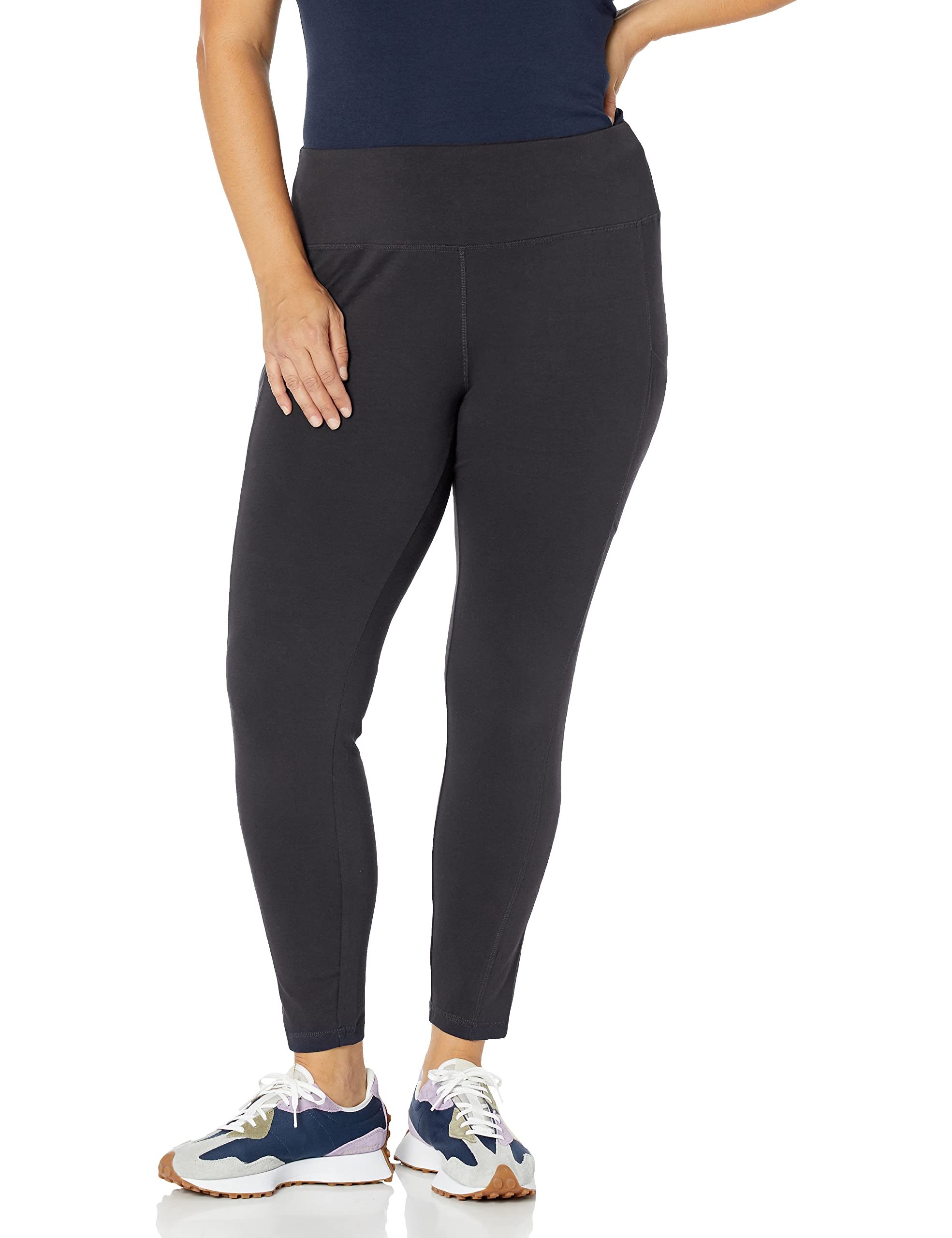Avenue Women's Plus Size F/L Legging Side Pkt