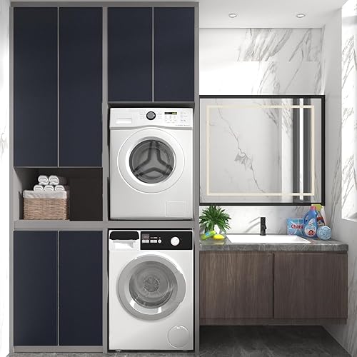 Miniatura 7 de VIOPVERY Papel de contacto de 15.7 x 393 pulgadas, color azul marino, papel de pared sólido para despegar y pegar, impermeable, fácil de quitar,