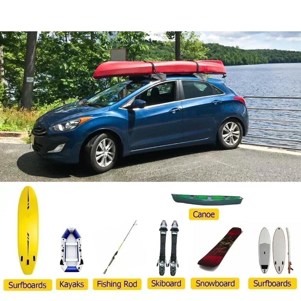 Universal-Dach-Softrack-Pads Für Kajak/Sup/Paddleboard/Kanu/Snowboard/Windsurfen Auto-Surfbrett-Gepäckträger Gepäckhalter