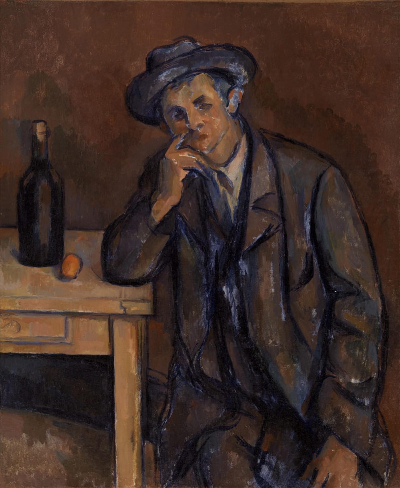 ARTXLXXBN Famous Prints Artwork Pictures Poster Painting Art the Drinker by Paul Cézanne Artwork Landscape Pictures for Home Decor 60x90cm