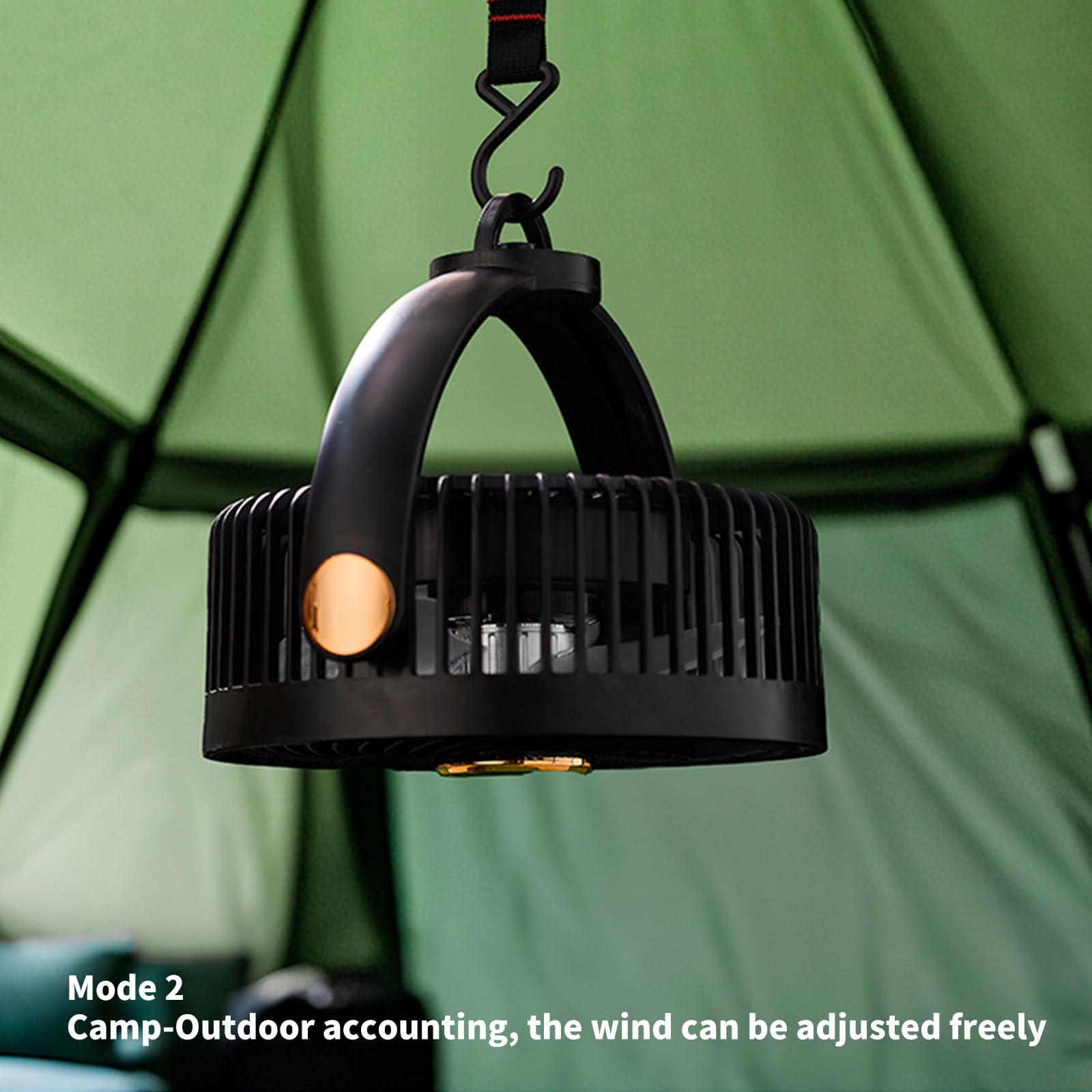Ventilatore da Tavolo USB Ventilatore da Campeggio a Batteria Ricaricabile Dispositivo Raffreddamento a velocità Regolabile per postazioni Lavoro Tenda da Campeggio all ' Aperto