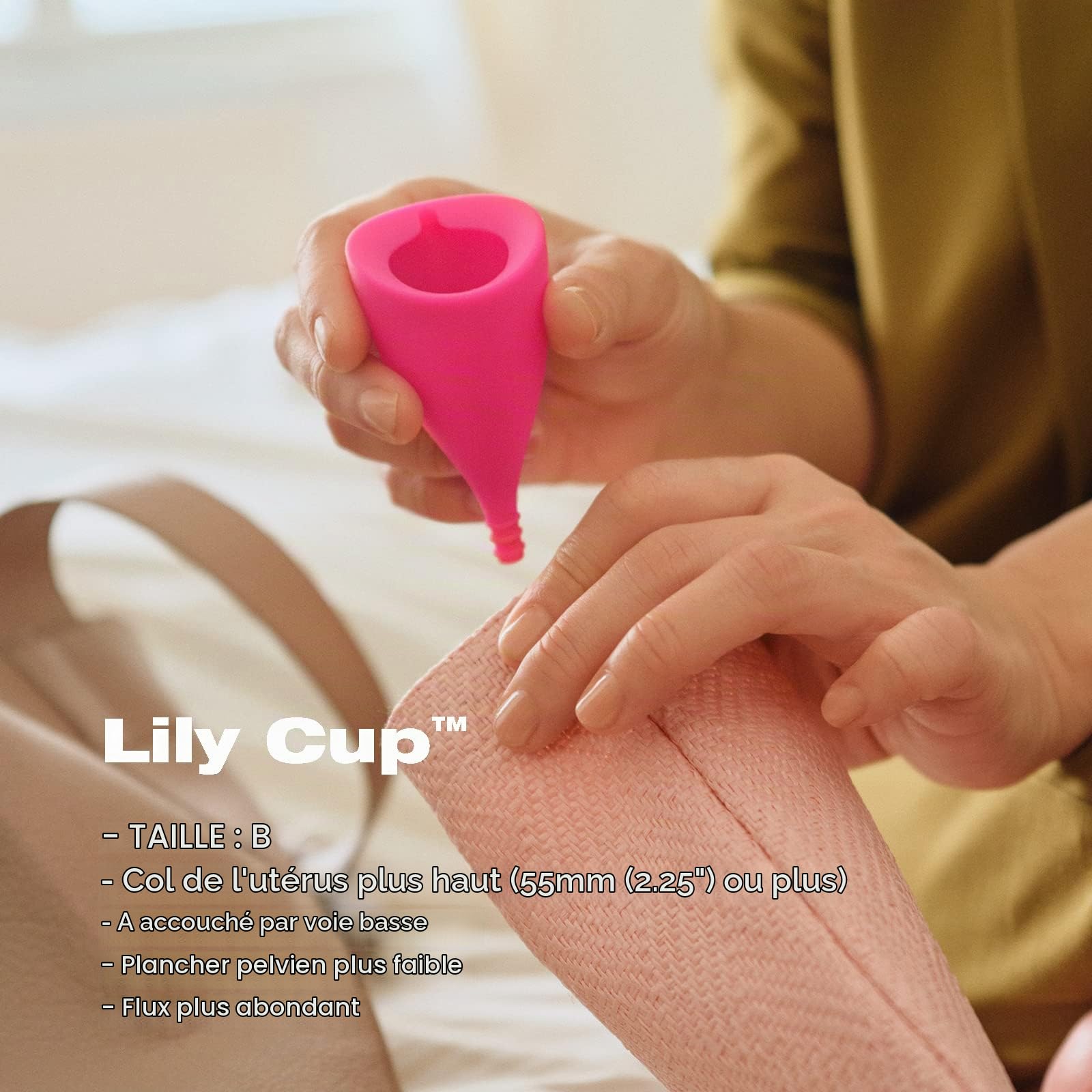 INTIMINA Lily Cup Taille B - Protection Menstruelle Fine à Porter Jusqu’à 8 Heures Consécutives