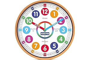10 Inch Wall Clock for Kids - The Perfect Educational Clock for Children