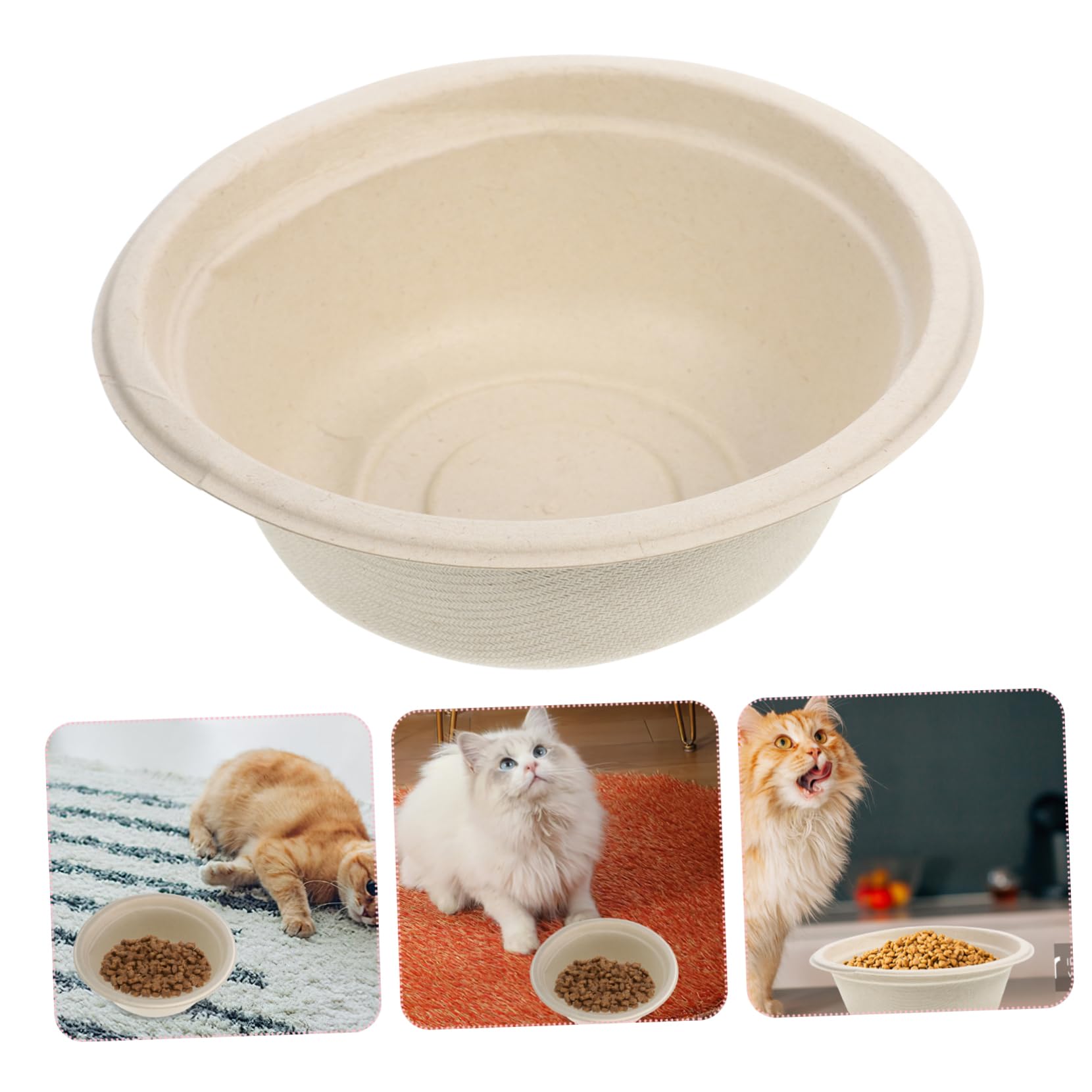 UPKOCH Disposable Pet Feeding Bowls Multi Purpose Bowls for Cats Dogs Convenient Daily Use Water Food Tray Capacity for Indoor Feeding