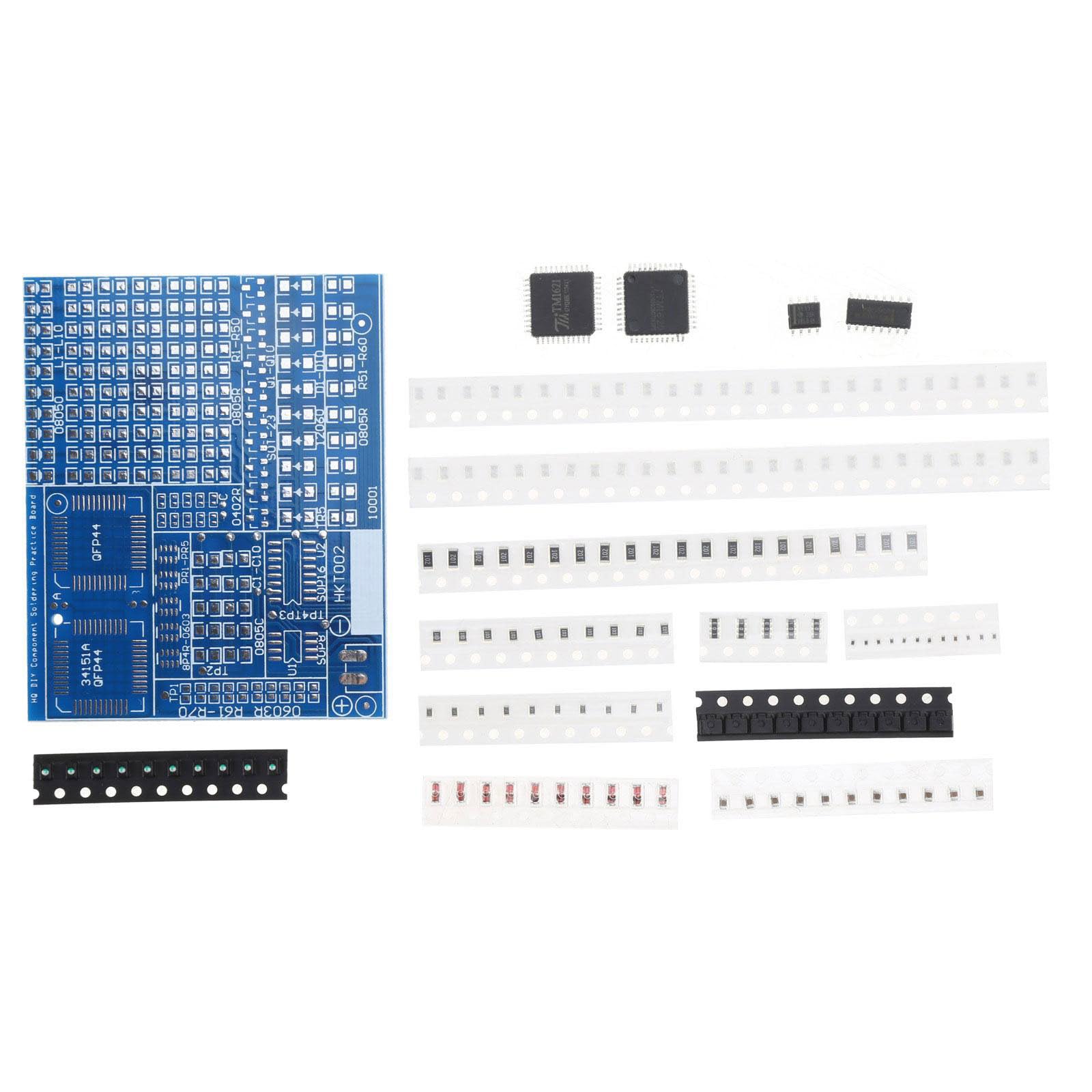 YOUNAFEN Soldering Training Board Kit Resistor Diode Transistor Welding Practice Professional for Electronics Learners Students Enthusiasts Soldering Skill Training Tool
