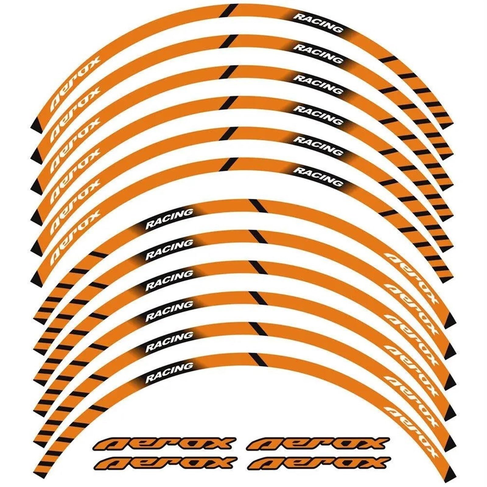 Motorcycle Wheel Sticker Reflective Decal Rim Waterproof for Yamaha NVX155 for Aerox 155(Color3)