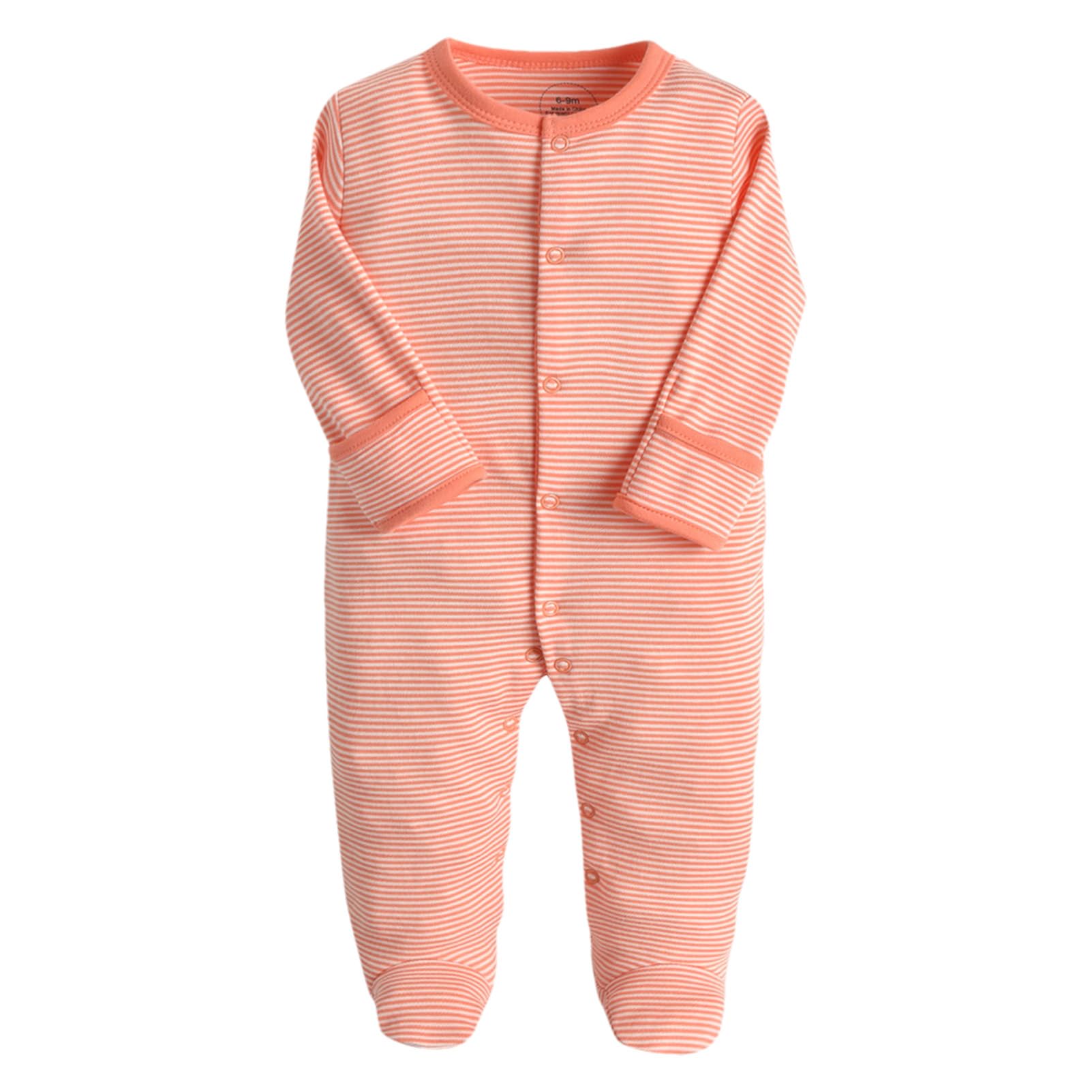 amropi Bebé Niñas Niños Mono Peleles Algodón Pijama Mameluco de Manga Larga Pack de 3 por 0-12 Meses