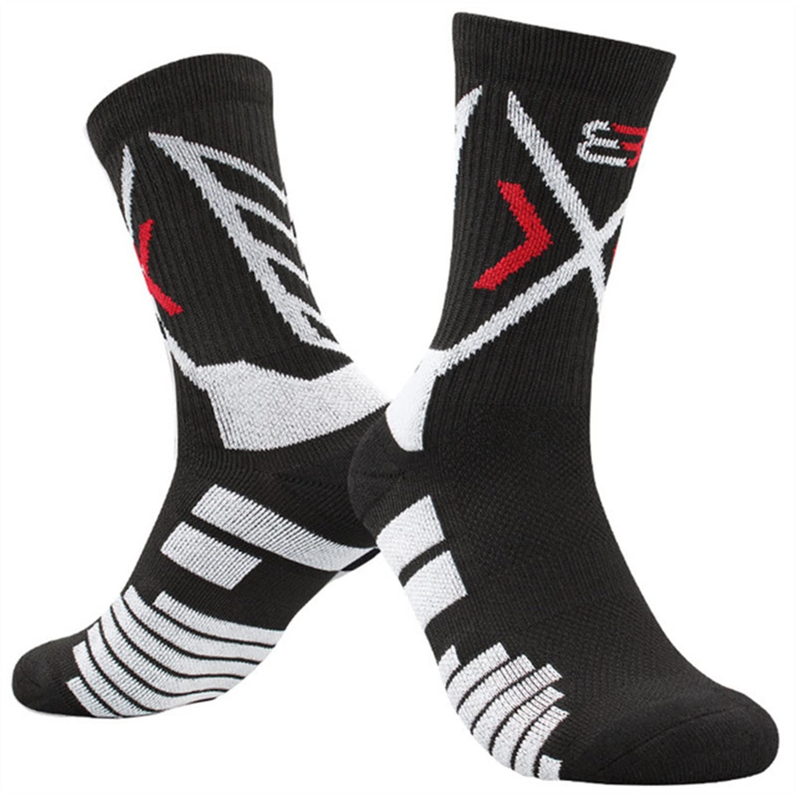 Calcetines de Baloncesto for Hombre Calcetines de Ciclismo de Tubo Medio Grueso Toalla de Fondo en el Exterior Running Calcetines Deportivos (3 Pares) Calcetines de Ciclismo